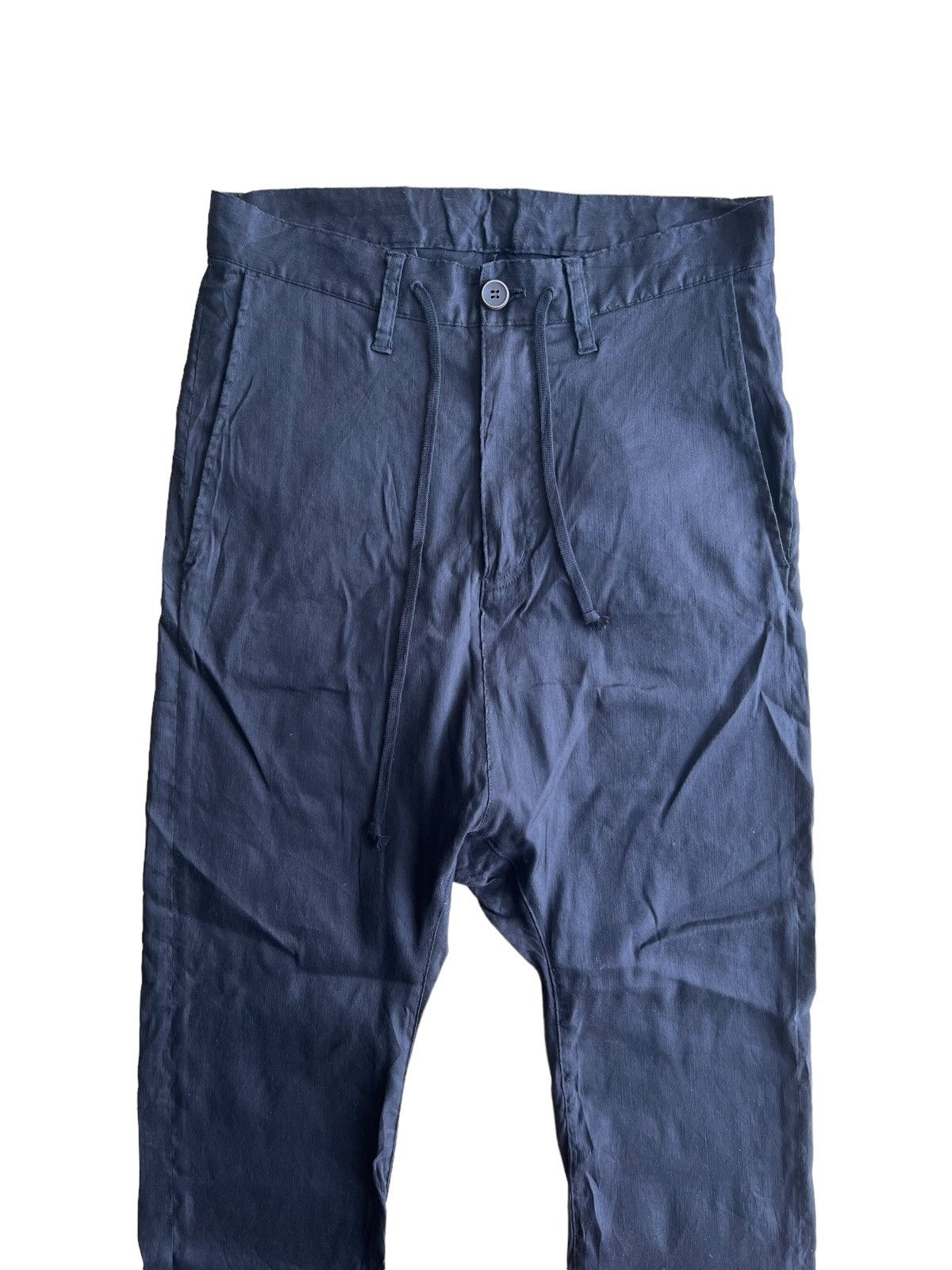 If Six Was Nine Le Grande Bleu LGB Drop Crotch Hakama Sarrouel Linen Pants Size US 32 / EU 48 - 5 Thumbnail