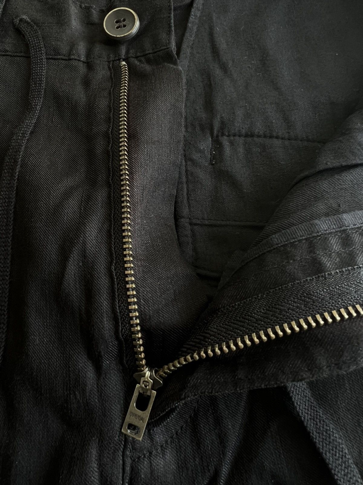 If Six Was Nine Le Grande Bleu LGB Drop Crotch Hakama Sarrouel Linen Pants Size US 32 / EU 48 - 9 Thumbnail