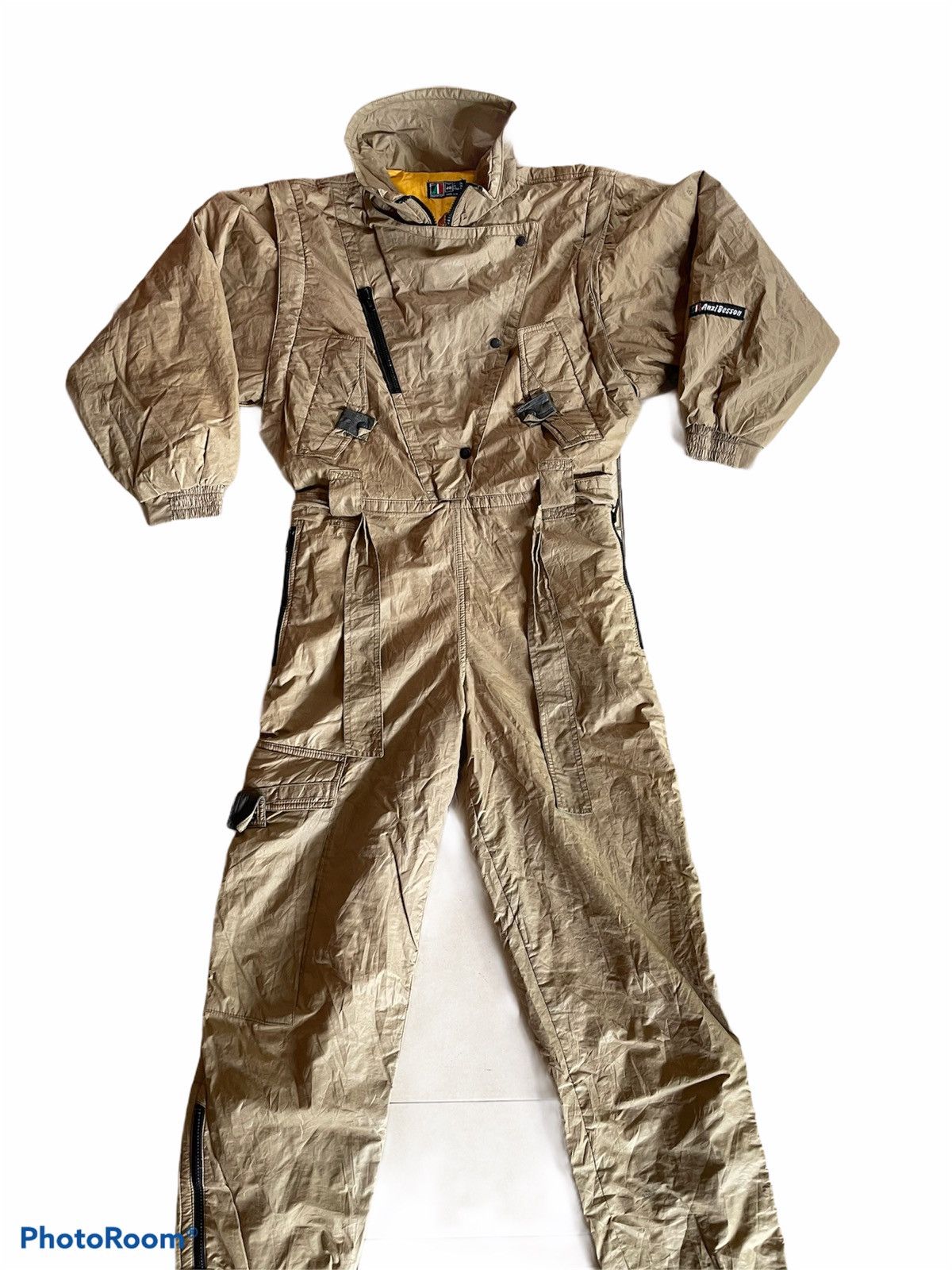 Vintage Anzi Besson Italy Apres SKI SUIT overall Retro Snowsuit Size US 36 / EU 52 - 2 Thumbnail