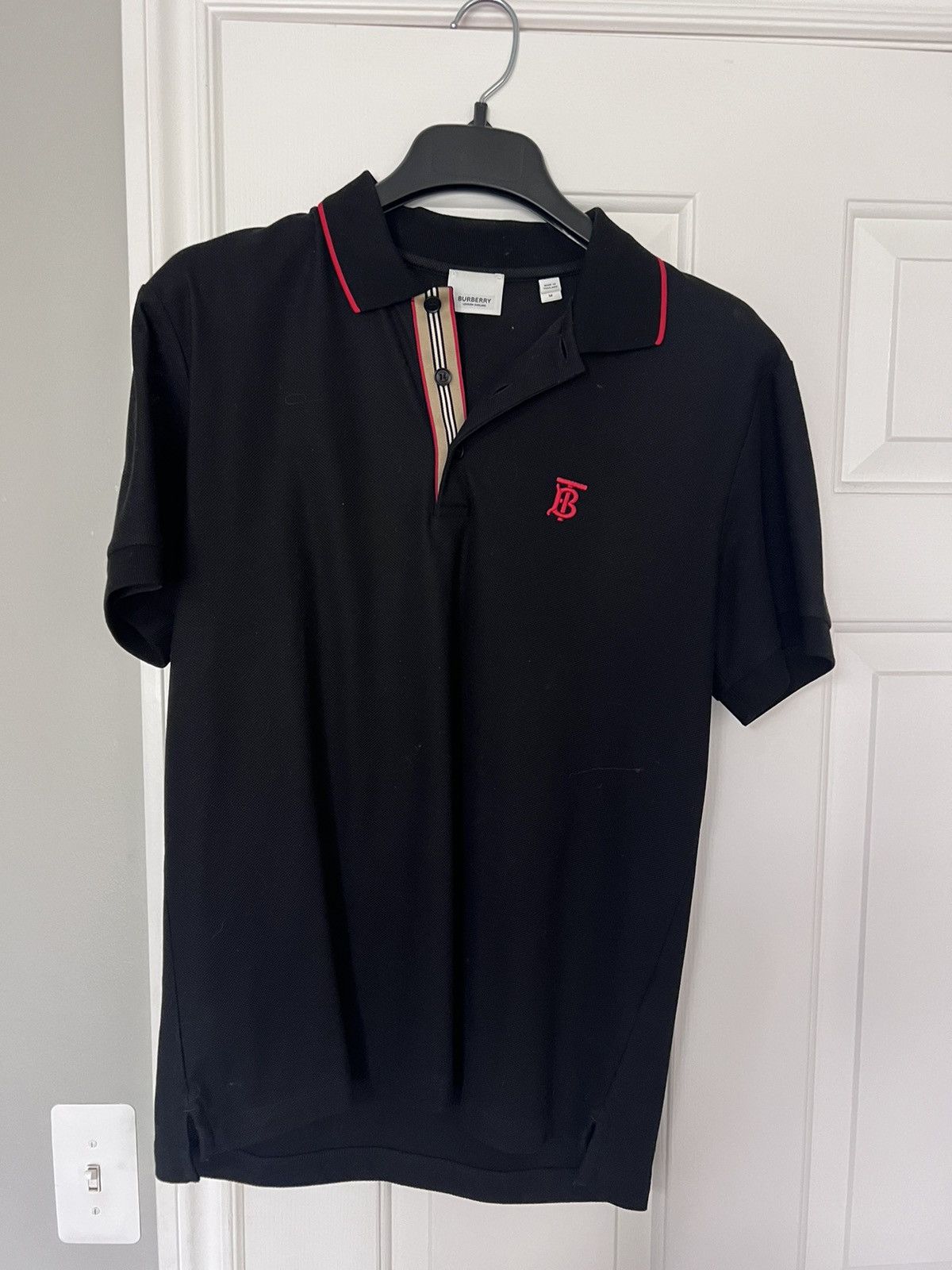 Burberry icon stripe polo