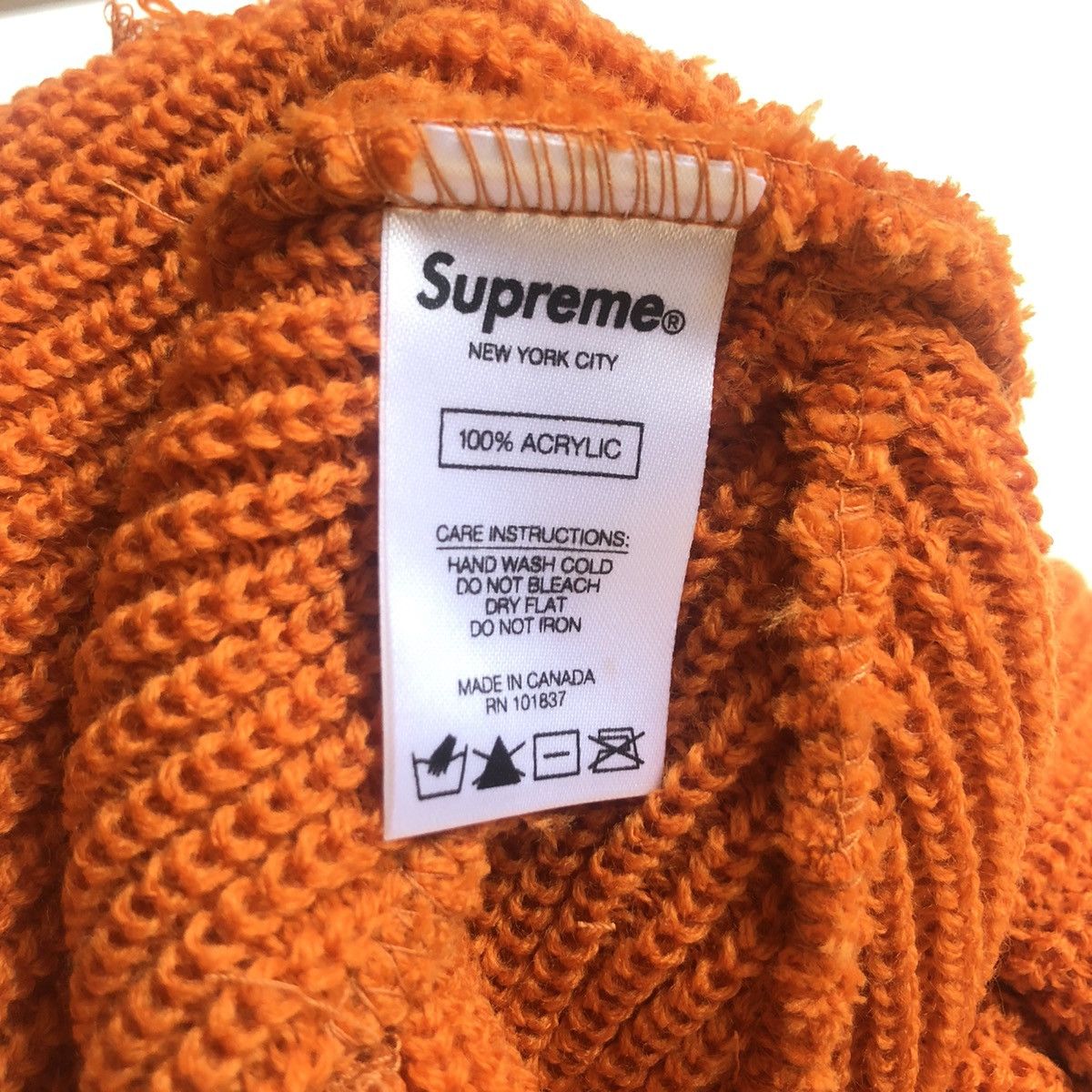 Supreme FW15 Loose Gauge Beanie ORANGE Size ONE SIZE - 3 Thumbnail