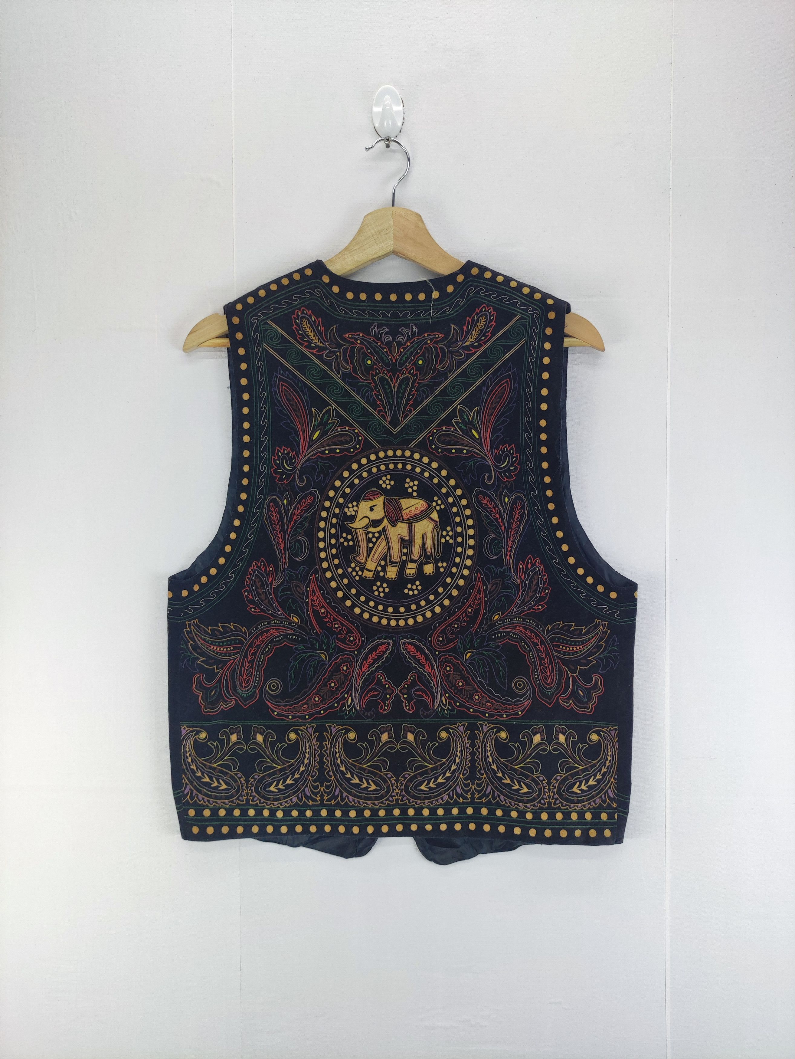 Japanese Brand Vintage Velvet Vest Logo Elephant By St River Size US M / EU 48-50 / 2 - 6 Thumbnail