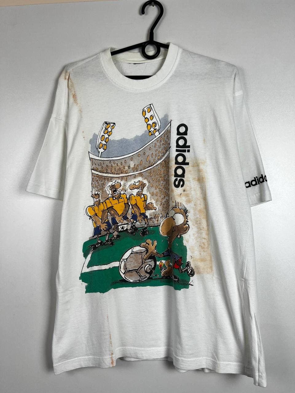 Vintage Adidas Football 90s vintage t-shirts size L Size US L / EU 52-54 / 3 - 1 Thumbnail