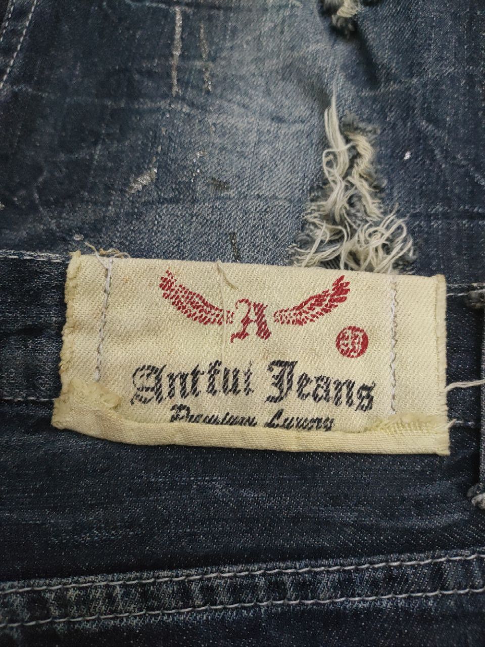 Japanese Brand Antful Jeans Angel Wings Distressed Denim Size US 31 - 9 Thumbnail