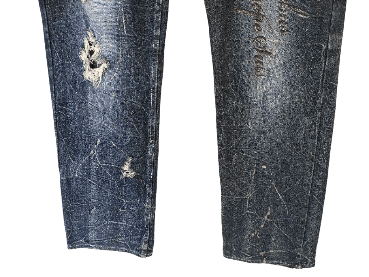 Japanese Brand Antful Jeans Angel Wings Distressed Denim Size US 31 - 6 Thumbnail