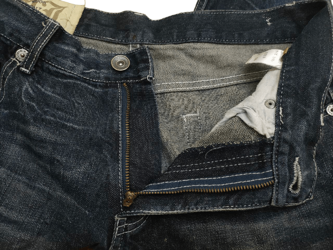 Japanese Brand Antful Jeans Angel Wings Distressed Denim Size US 31 - 7 Thumbnail