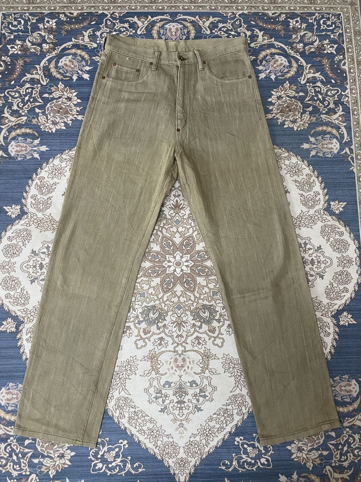 Japanese Brand Post O'alls Japanese Denim buckle back raw stone wash brown Size US 34 / EU 50 - 1 Thumbnail