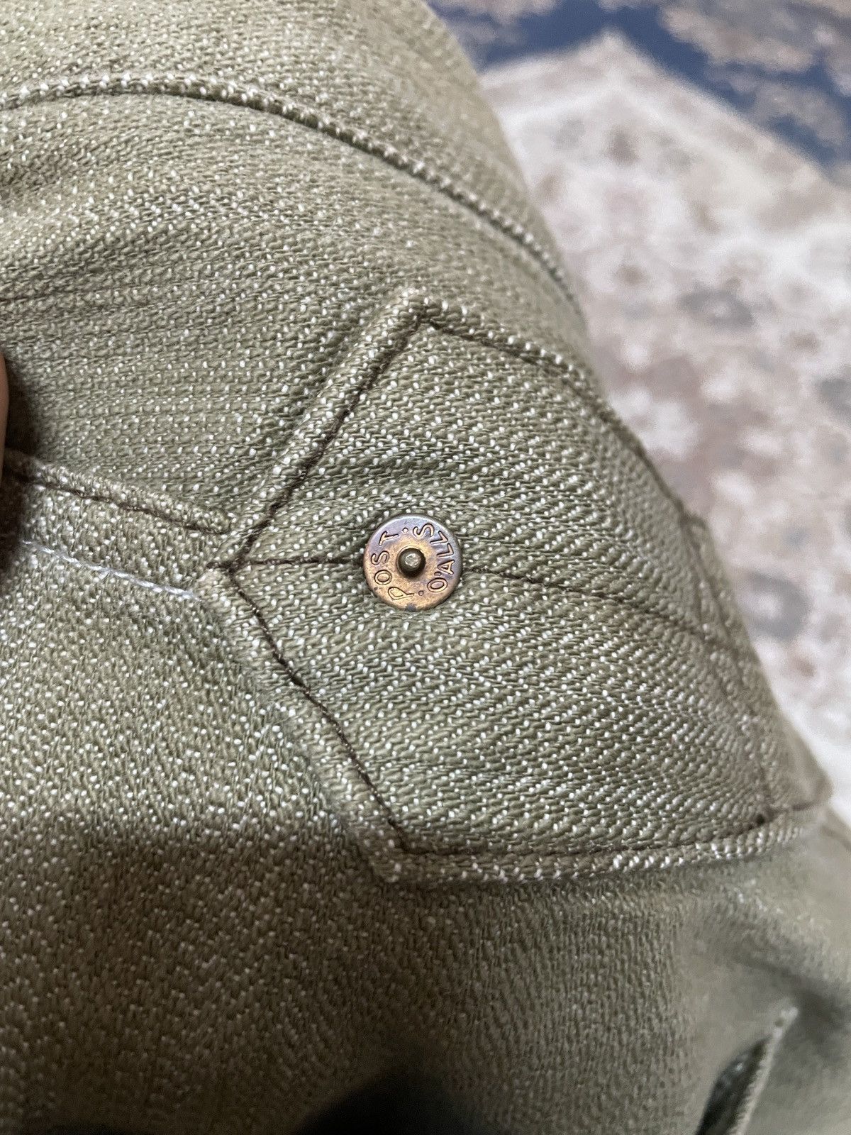 Japanese Brand Post O'alls Japanese Denim buckle back raw stone wash brown Size US 34 / EU 50 - 7 Thumbnail