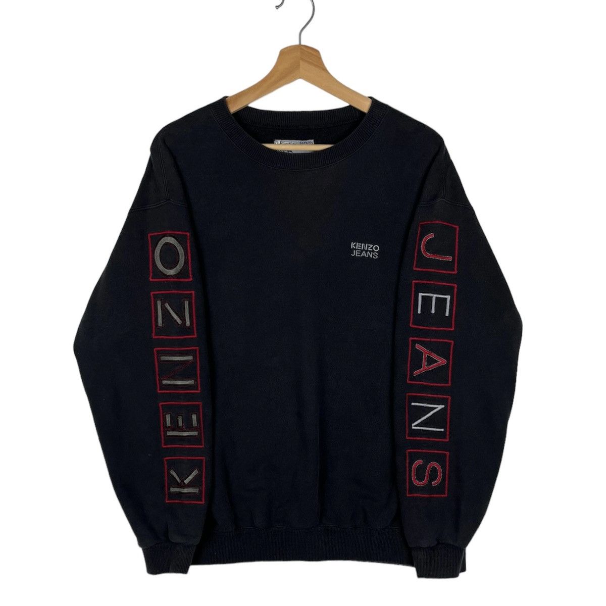 Kenzo × Vintage Vintage Kenzo Embroidered Spell Sweatshirt Size US M / EU 48-50 / 2 - 1 Thumbnail