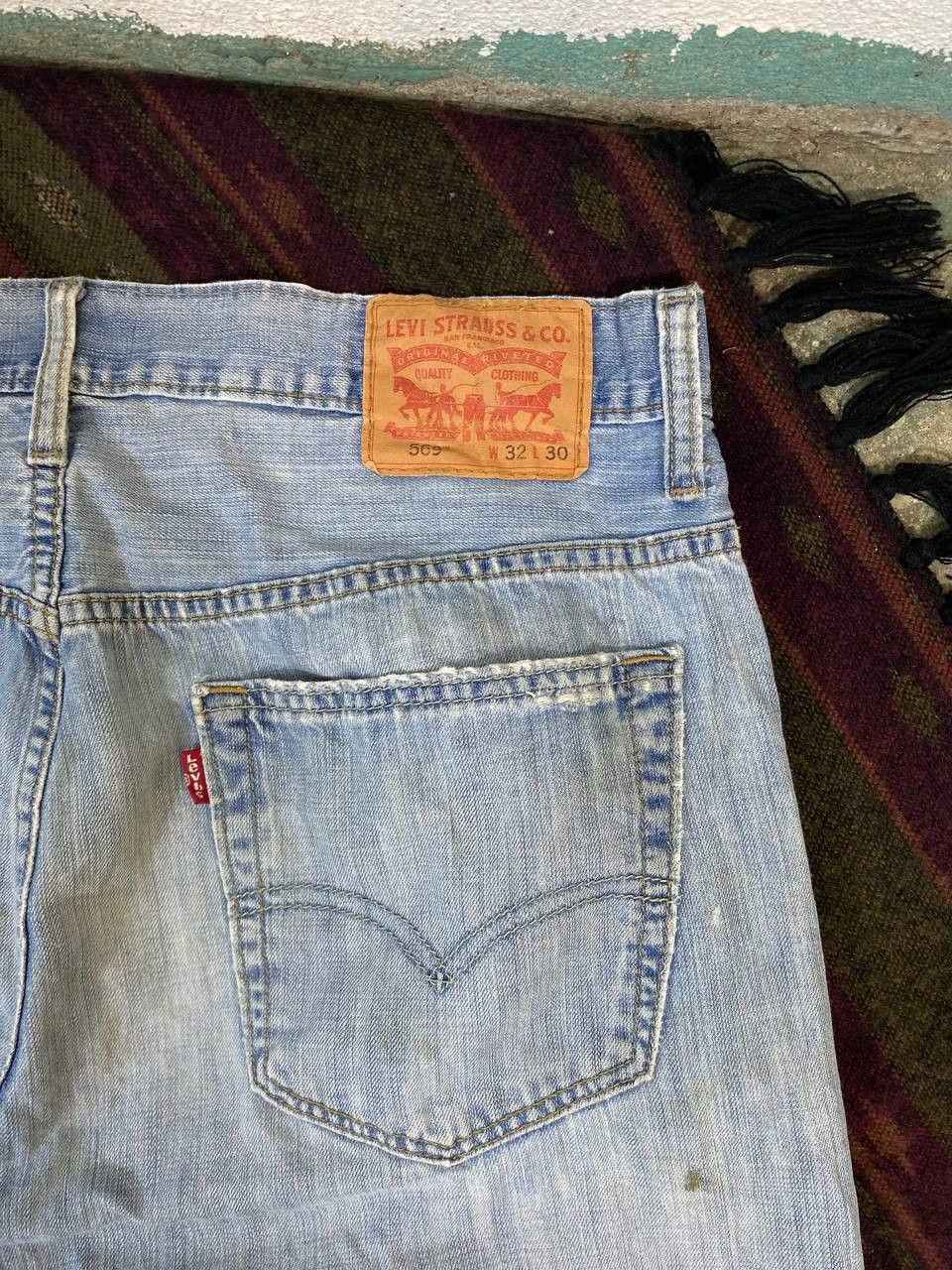 Levi's levis 569 loose straight fit distressed denim Size US 35 - 5 Thumbnail