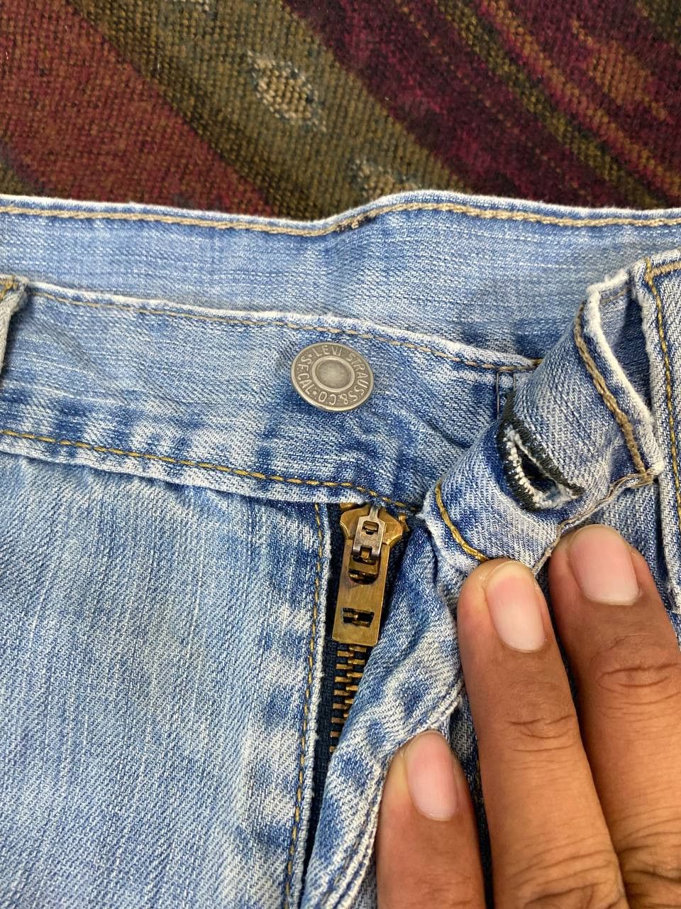 Levi's levis 569 loose straight fit distressed denim Size US 35 - 15 Thumbnail