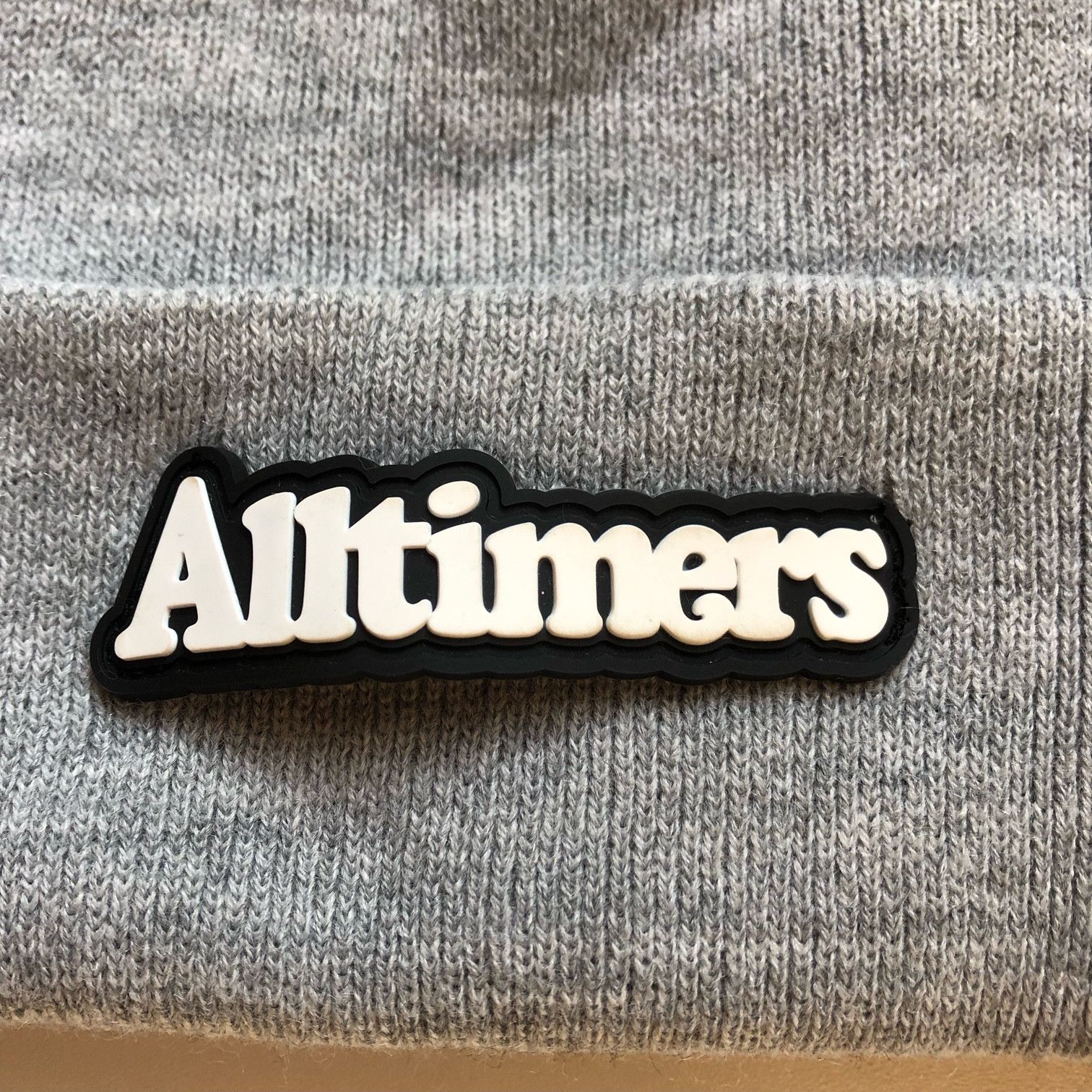 Alltimers AllTimers Rubber Patch Beanie GRAY Size ONE SIZE - 2 Thumbnail