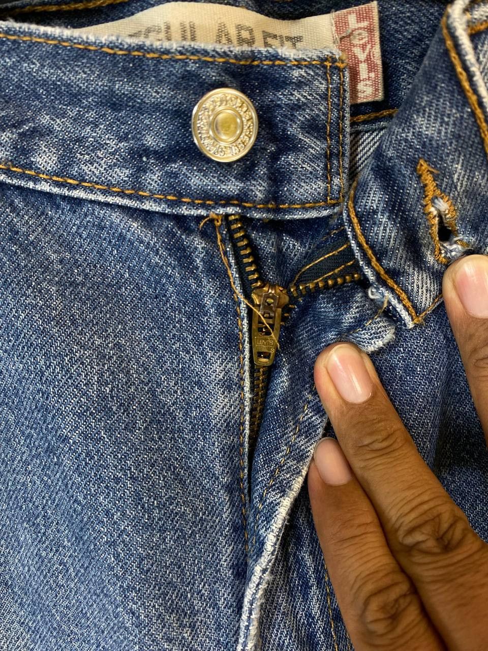 Levi's vintage levis 505 regular fit distressed denim Size US 36 / EU 52 - 11 Thumbnail