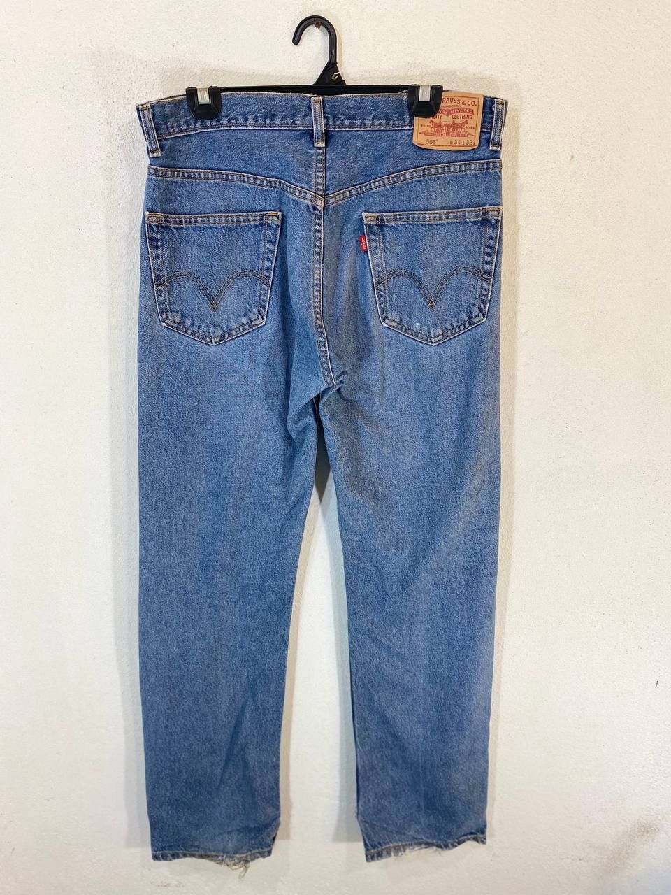 Levi's vintage levis 505 regular fit distressed denim Size US 36 / EU 52 - 1 Thumbnail