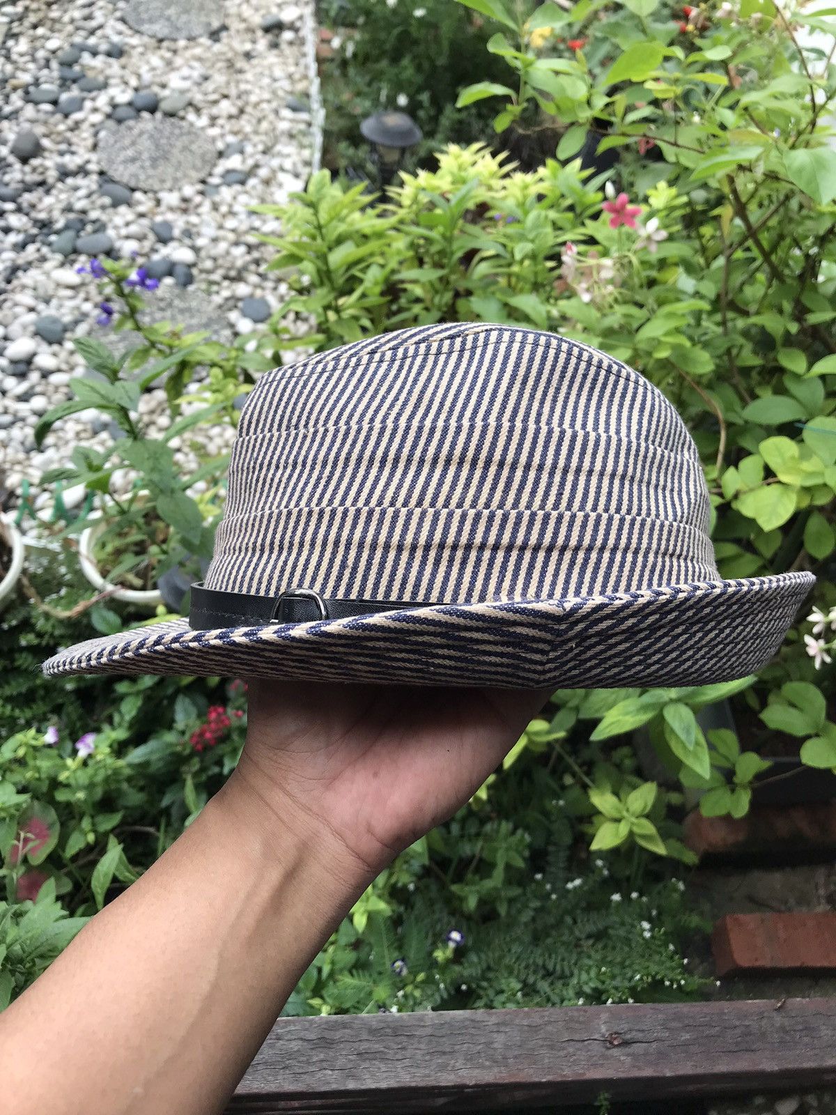 Other HICKORY DENIM WITH BELT FEDORA TRILBY HAT BY HIDE TRADING Size ONE SIZE - 3 Thumbnail
