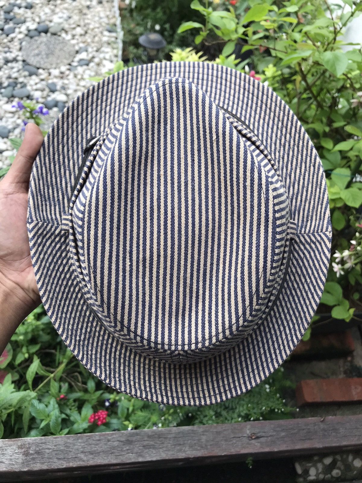 Other HICKORY DENIM WITH BELT FEDORA TRILBY HAT BY HIDE TRADING Size ONE SIZE - 6 Thumbnail