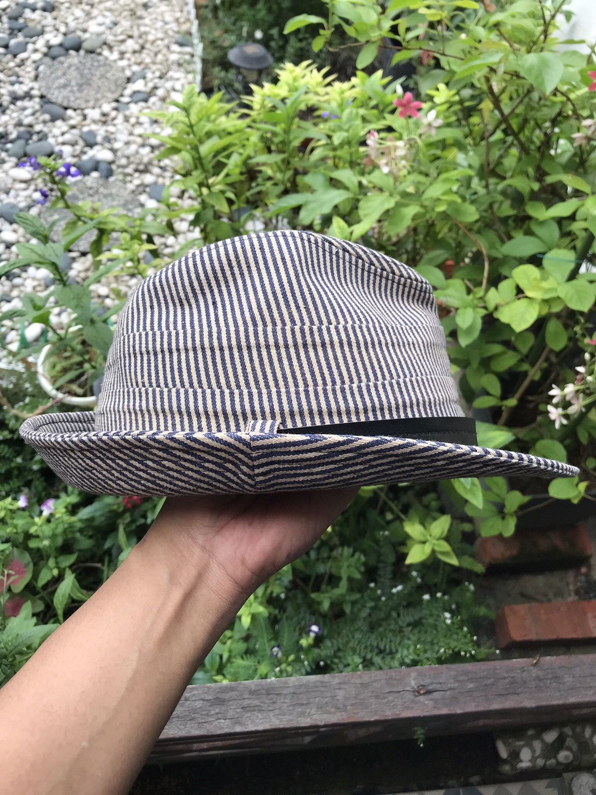 Other HICKORY DENIM WITH BELT FEDORA TRILBY HAT BY HIDE TRADING Size ONE SIZE - 4 Thumbnail