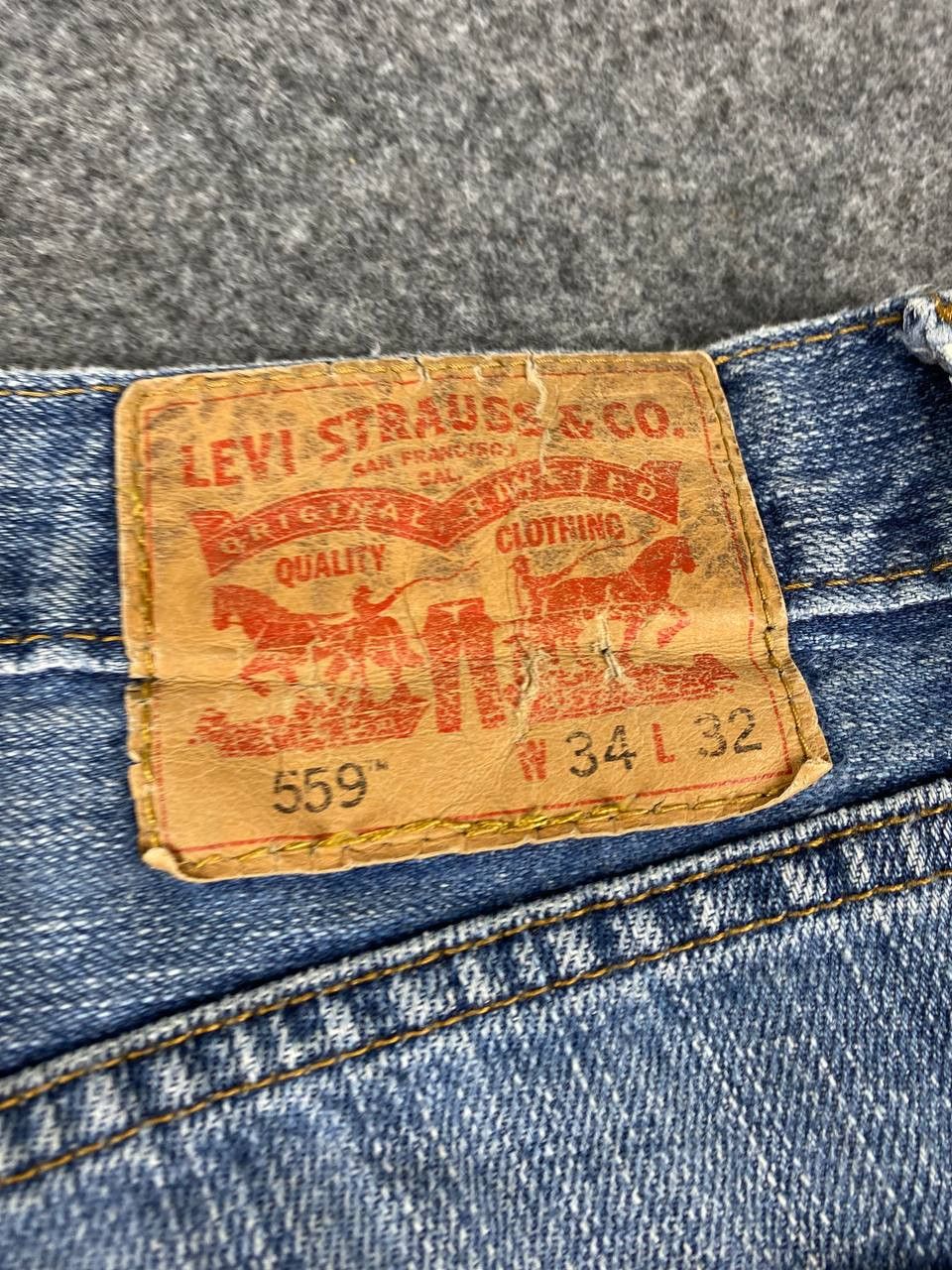 Levi's levis 559 relaxed straight fit distressed denim Size US 38 / EU 54 - 6 Thumbnail