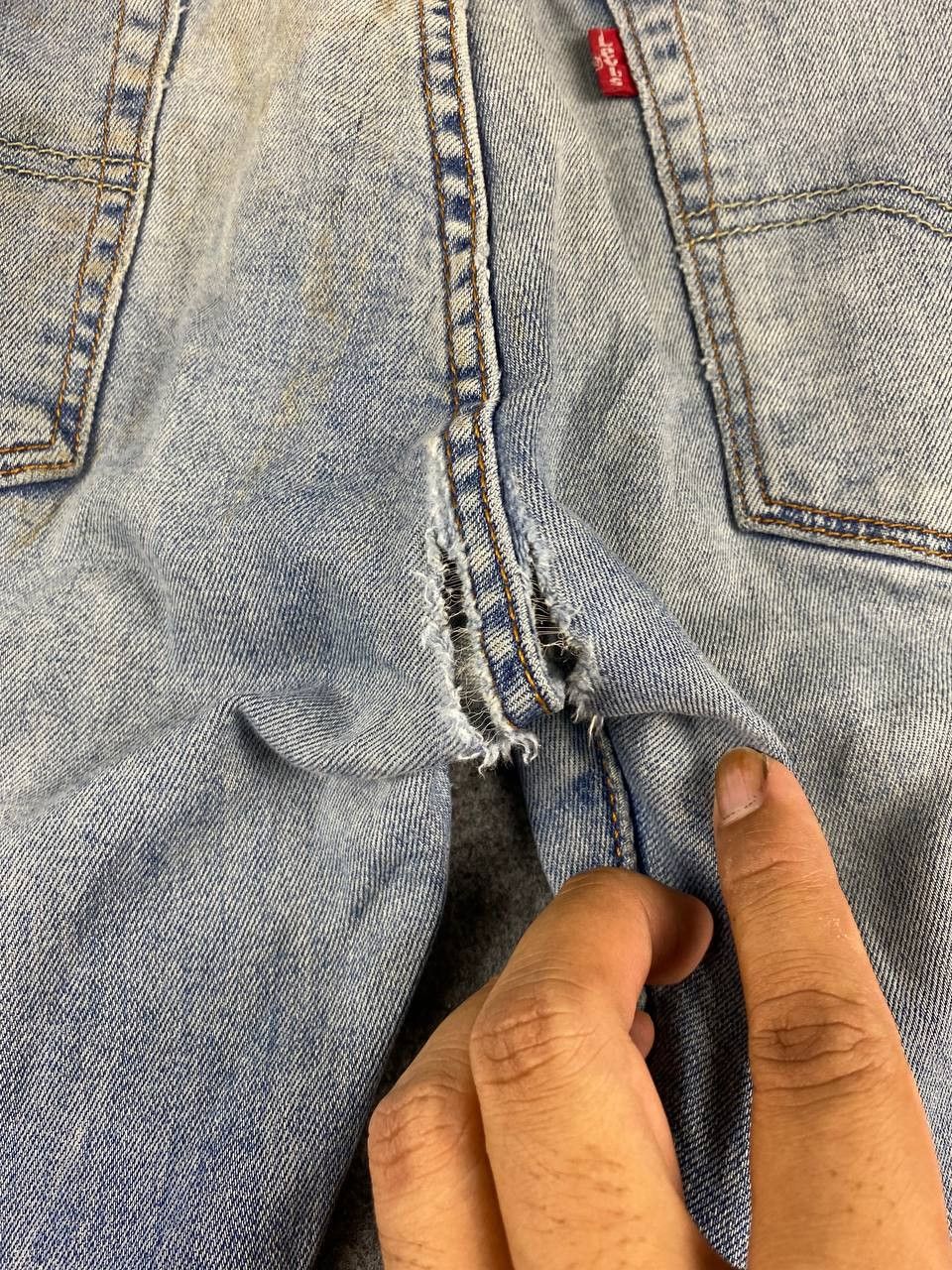 Levi's levis 513 straight cut distressed denim Size US 34 / EU 50 - 4 Thumbnail