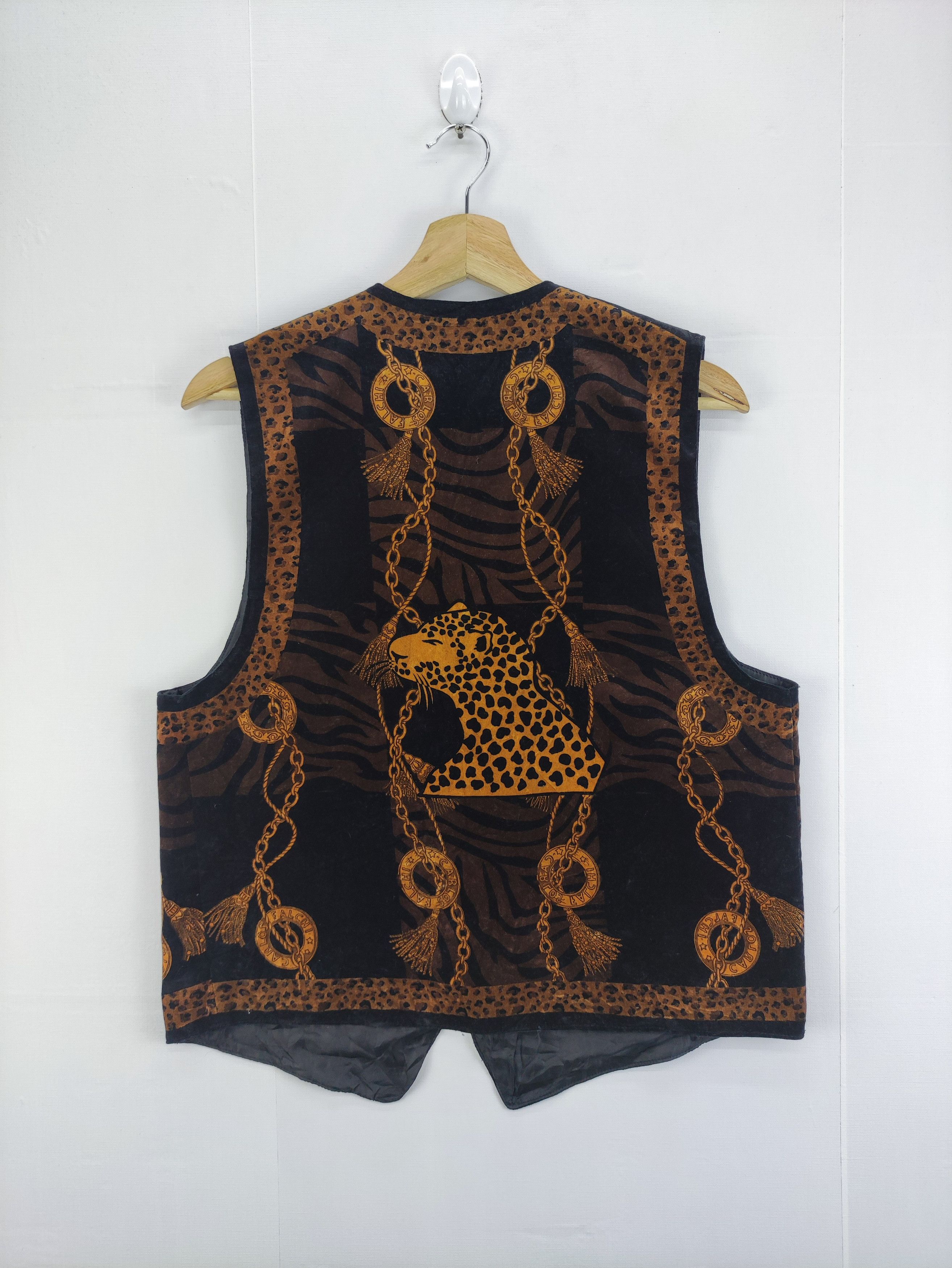 Japanese Brand Vintage Vest Leopard Velvet By Rose Fashion Size US M / EU 48-50 / 2 - 7 Thumbnail