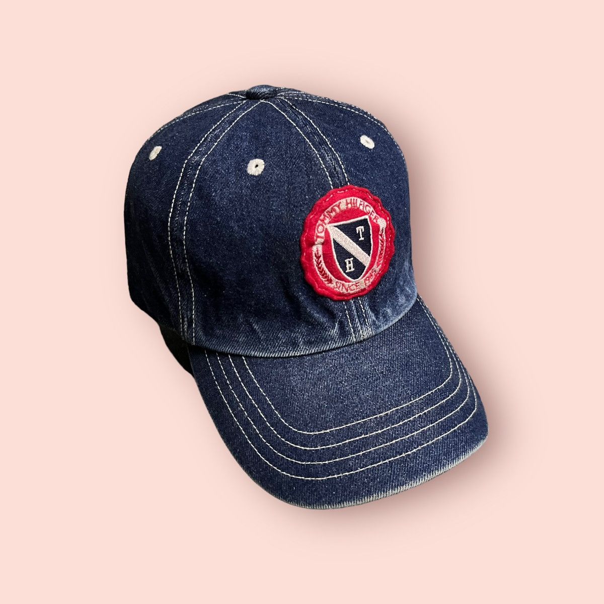 Japanese Brand × Tommy Hilfiger × Vintage VINTAGE TOMMY HILFIGER JAPAN PATCH LOGO DENIM STRAPBACK CAP Size ONE SIZE - 5 Thumbnail