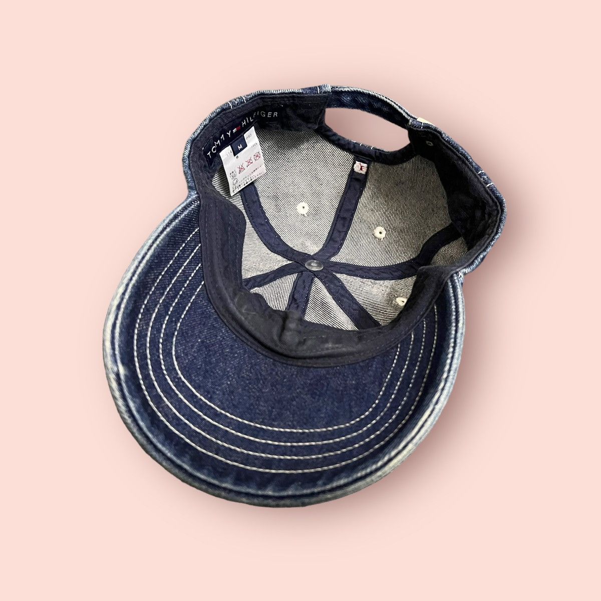 Japanese Brand × Tommy Hilfiger × Vintage VINTAGE TOMMY HILFIGER JAPAN PATCH LOGO DENIM STRAPBACK CAP Size ONE SIZE - 15 Thumbnail