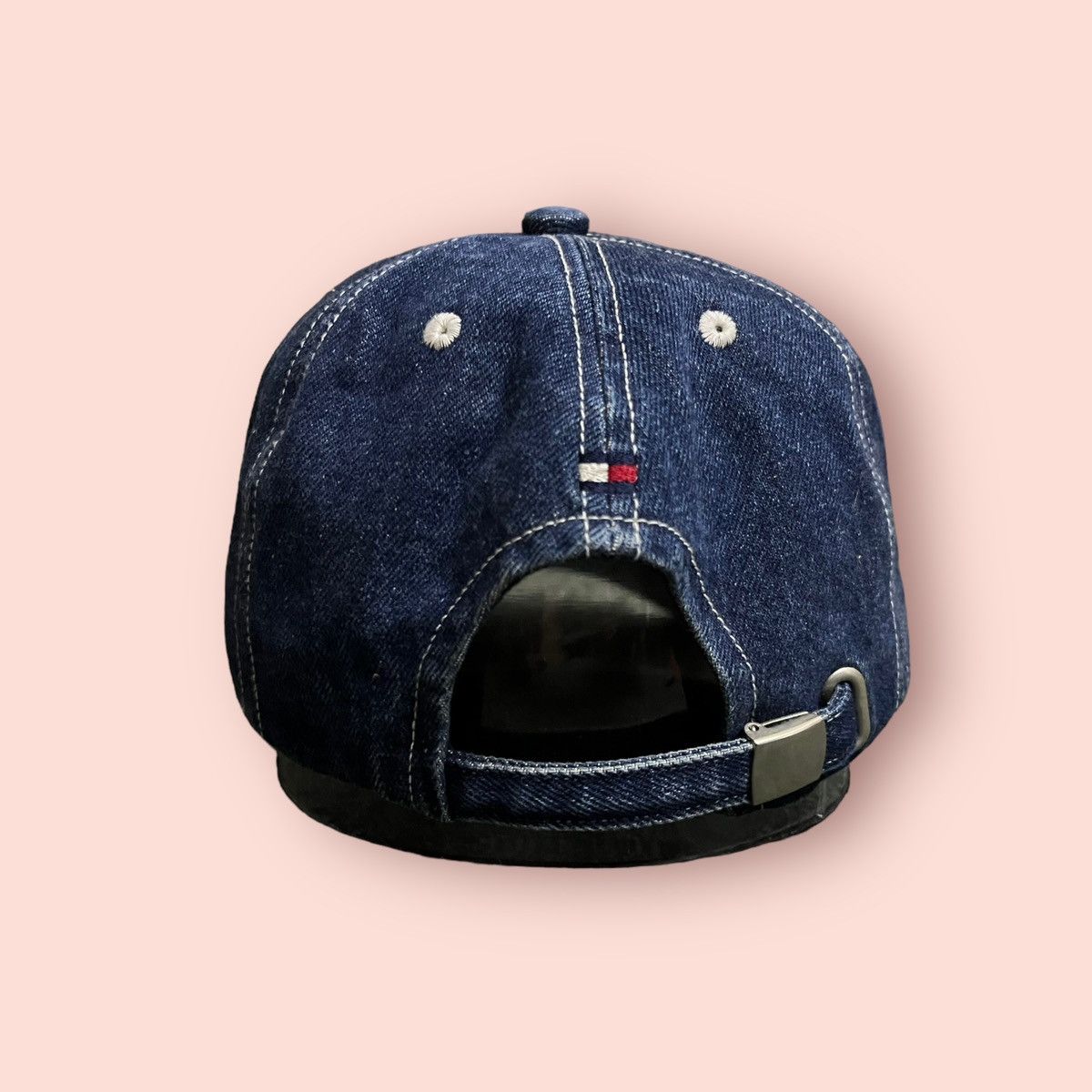 Japanese Brand × Tommy Hilfiger × Vintage VINTAGE TOMMY HILFIGER JAPAN PATCH LOGO DENIM STRAPBACK CAP Size ONE SIZE - 9 Thumbnail