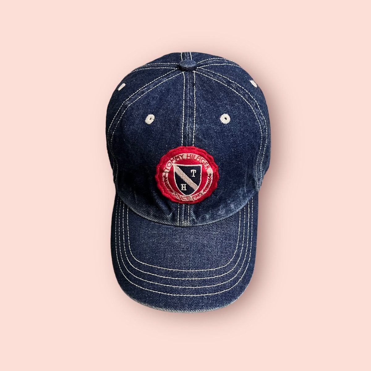 Japanese Brand × Tommy Hilfiger × Vintage VINTAGE TOMMY HILFIGER JAPAN PATCH LOGO DENIM STRAPBACK CAP Size ONE SIZE - 2 Thumbnail