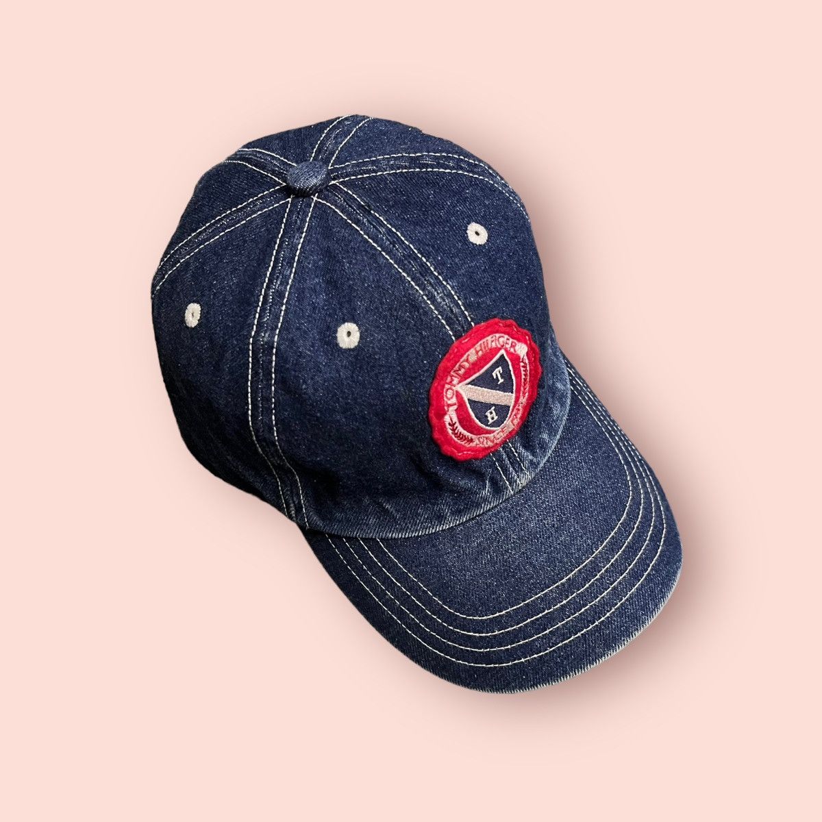Japanese Brand × Tommy Hilfiger × Vintage VINTAGE TOMMY HILFIGER JAPAN PATCH LOGO DENIM STRAPBACK CAP Size ONE SIZE - 6 Thumbnail