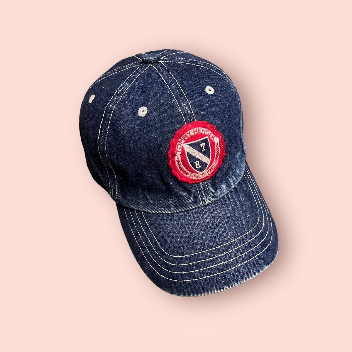 Japanese Brand × Tommy Hilfiger × Vintage VINTAGE TOMMY HILFIGER JAPAN PATCH LOGO DENIM STRAPBACK CAP Size ONE SIZE - 7 Thumbnail