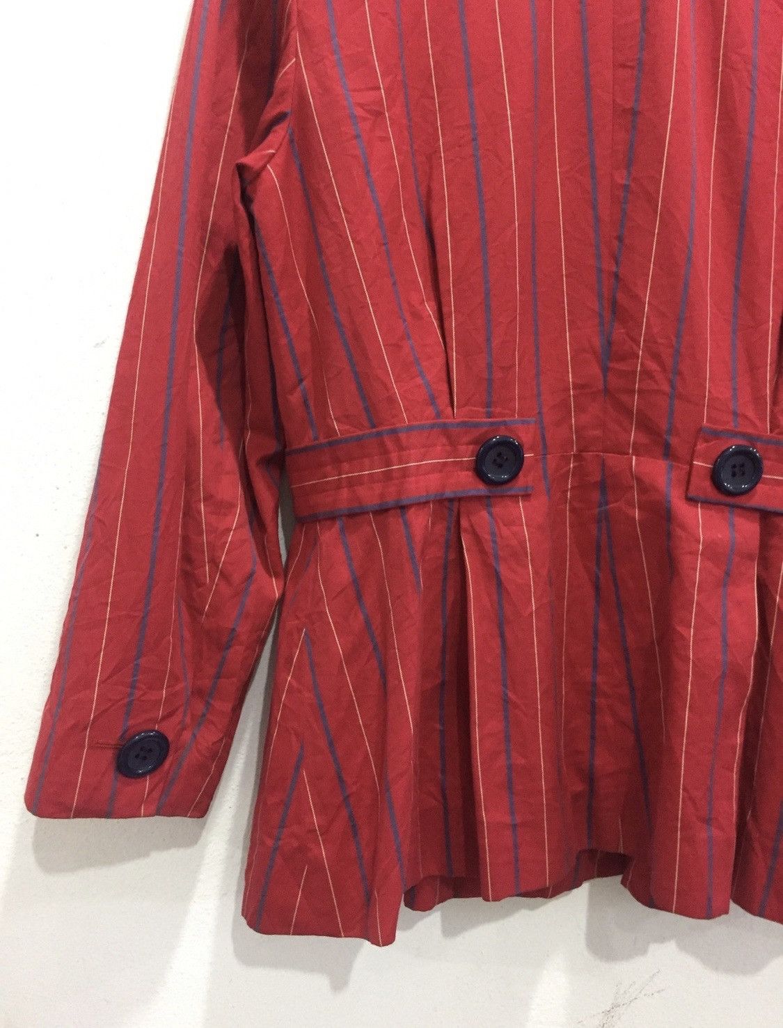 Yves Saint Laurent Vintage Yves Saint Laurent Peacoat Blazer Pin Striped Size ONE SIZE - 6 Thumbnail