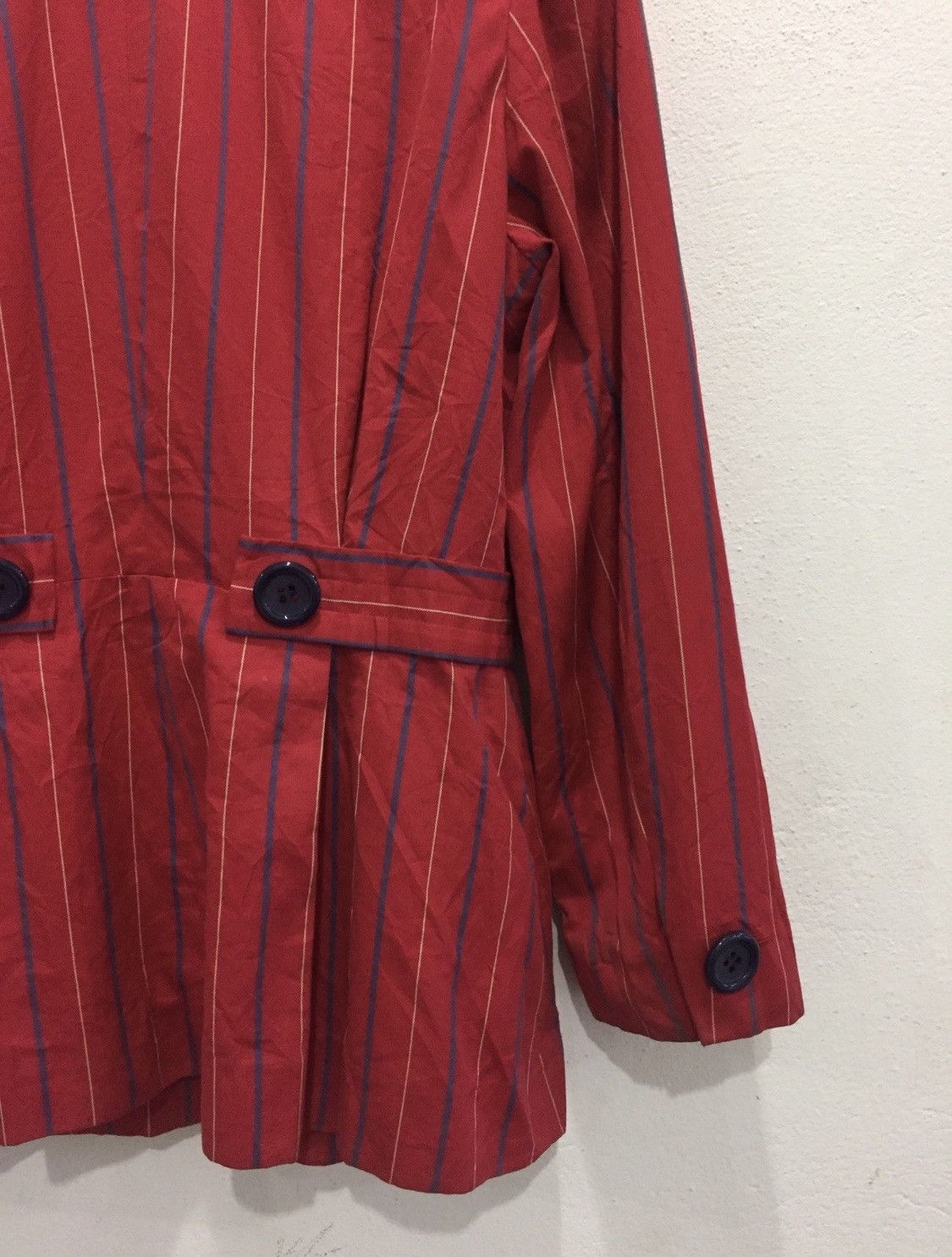 Yves Saint Laurent Vintage Yves Saint Laurent Peacoat Blazer Pin Striped Size ONE SIZE - 5 Thumbnail