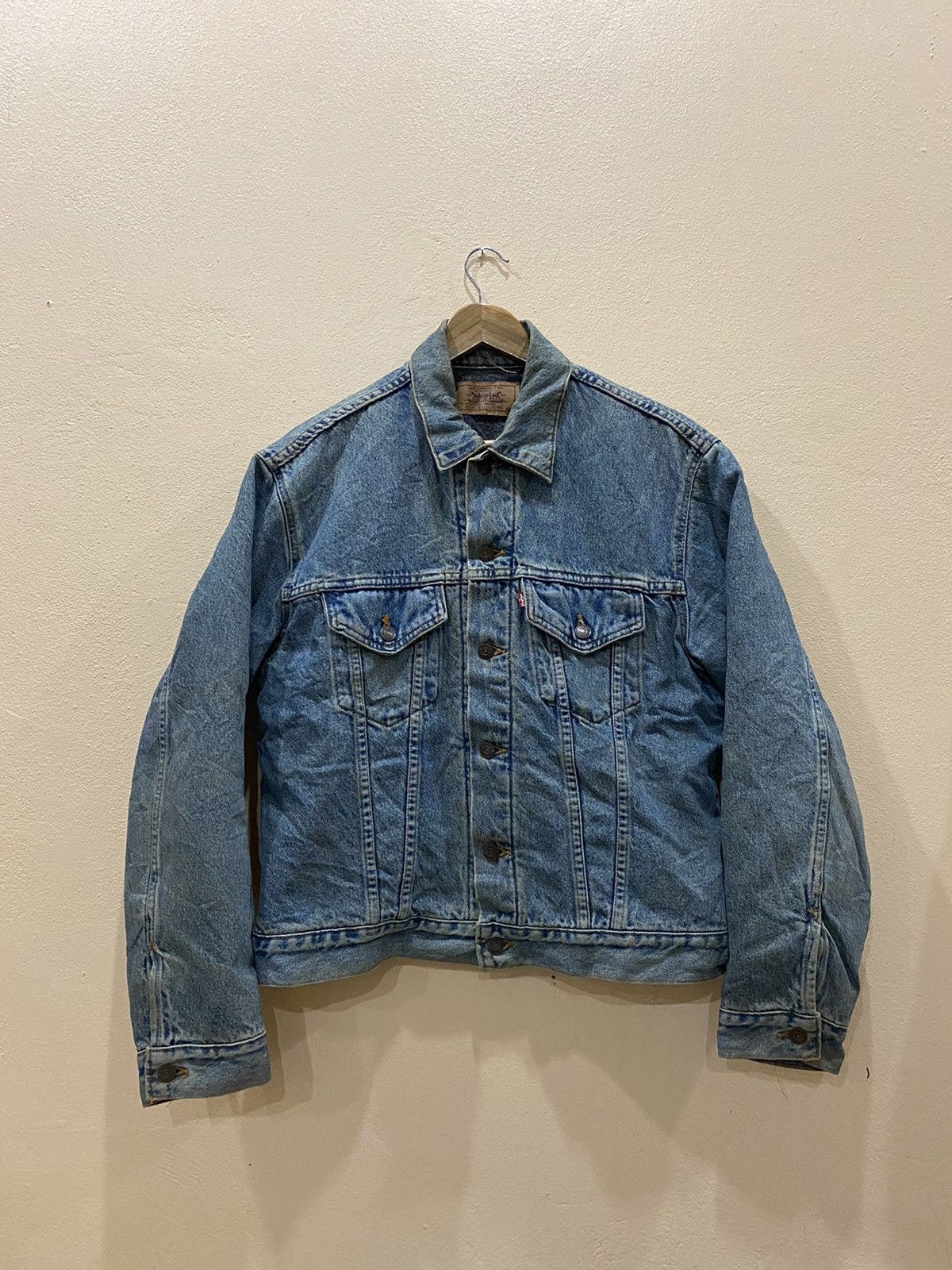 Levi's × Levi's Vintage Clothing Vintage Levi’s Trucker Jacket Blanked Lined Made in USA Size US M / EU 48-50 / 2 - 1 Thumbnail