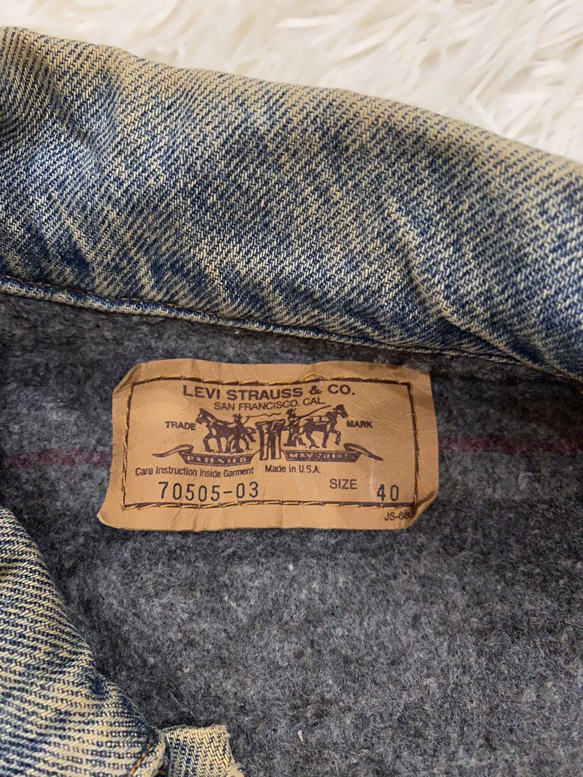 Levi's × Levi's Vintage Clothing Vintage Levi’s Trucker Jacket Blanked Lined Made in USA Size US M / EU 48-50 / 2 - 11 Thumbnail