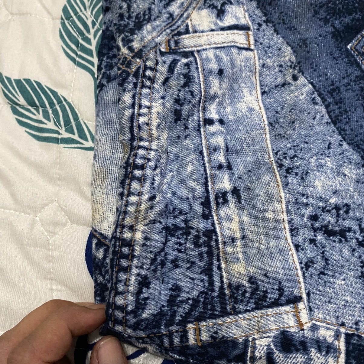 Japanese Brand OFFER🔥Vintage Kimono Printed Denim Jeans Style Cardigan Size US XL / EU 56 / 4 - 10 Thumbnail