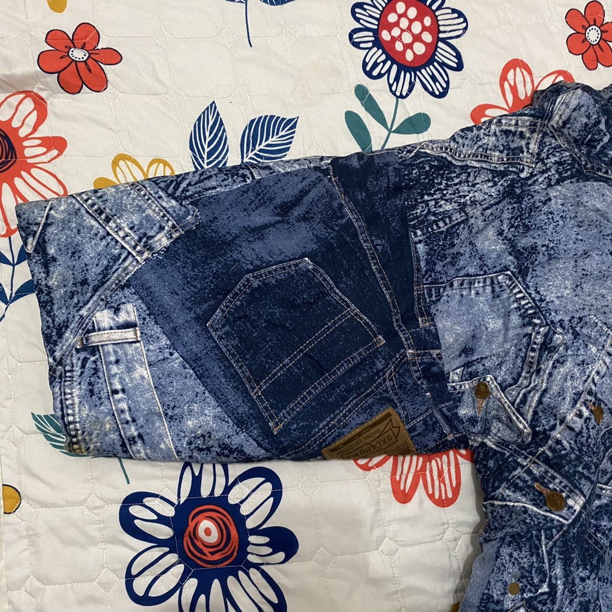 Japanese Brand OFFER🔥Vintage Kimono Printed Denim Jeans Style Cardigan Size US XL / EU 56 / 4 - 5 Thumbnail