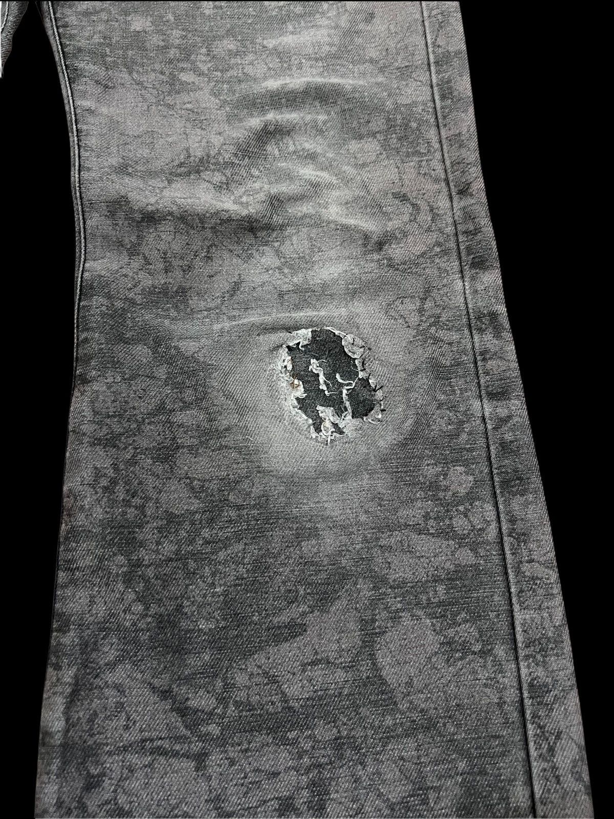 If Six Was Nine × Japanese Brand × Undercover Japanese Brand Men Bigi Black Faded Bleach Distressed Pants Size US 27 - 9 Thumbnail