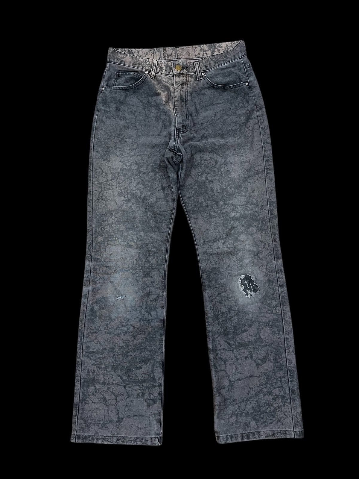 If Six Was Nine × Japanese Brand × Undercover Japanese Brand Men Bigi Black Faded Bleach Distressed Pants Size US 27 - 1 Thumbnail