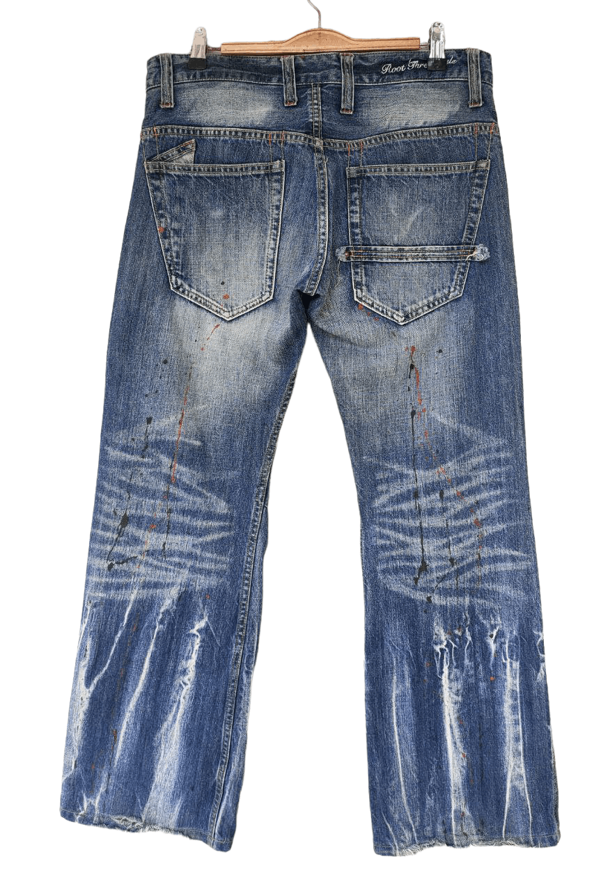 Japanese Brand Root Three Painter Denim Size US 33 - 2 Thumbnail