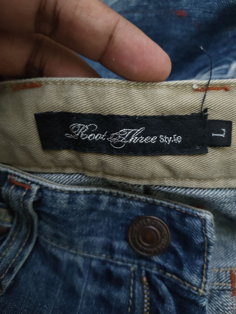 Japanese Brand Root Three Painter Denim Size US 33 - 7 Thumbnail