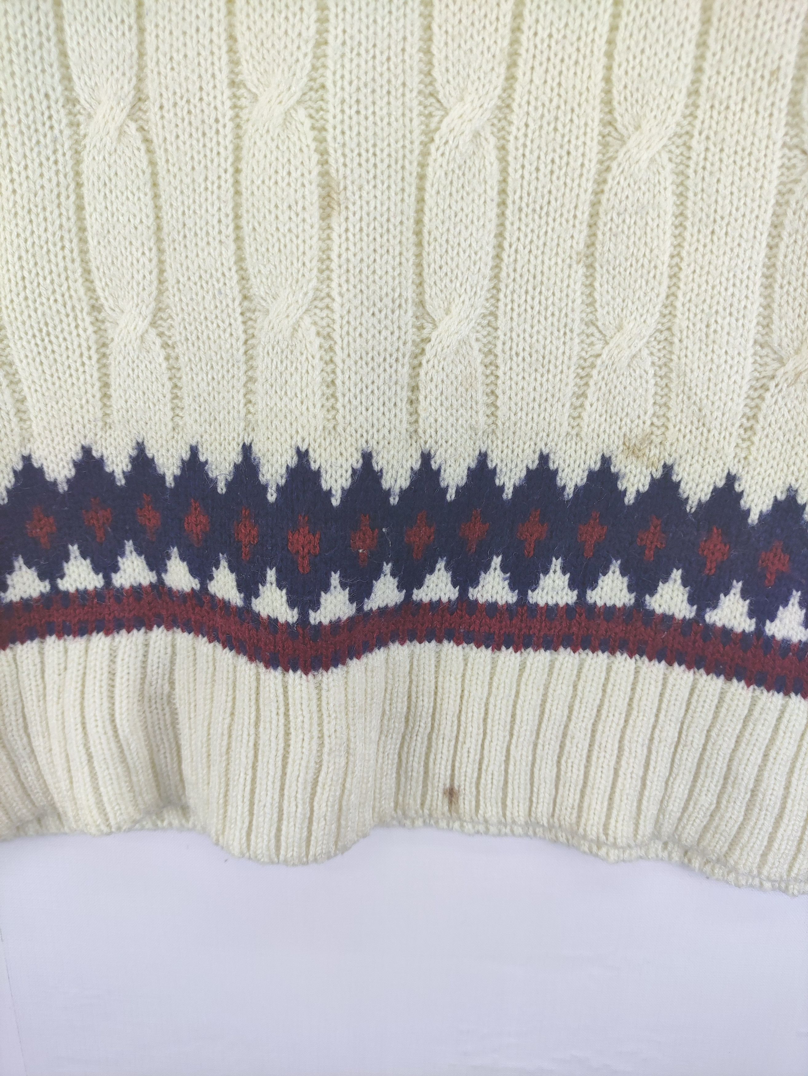 Aran Isles Knitwear Vintage Hudsons Coloured Cable Knit Sweater Jumper Size US M / EU 48-50 / 2 - 2 Thumbnail