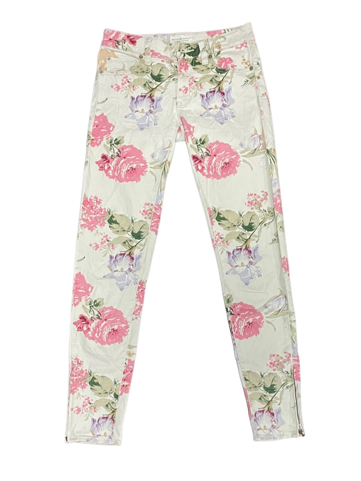 Denim & Supply Ralph Lauren × Polo Ralph Lauren × Ralph Lauren Ralph Lauren Flora Skinny Zipper Leg Biker Jeans Size 30" / US 8 / IT 44 - 7 Thumbnail