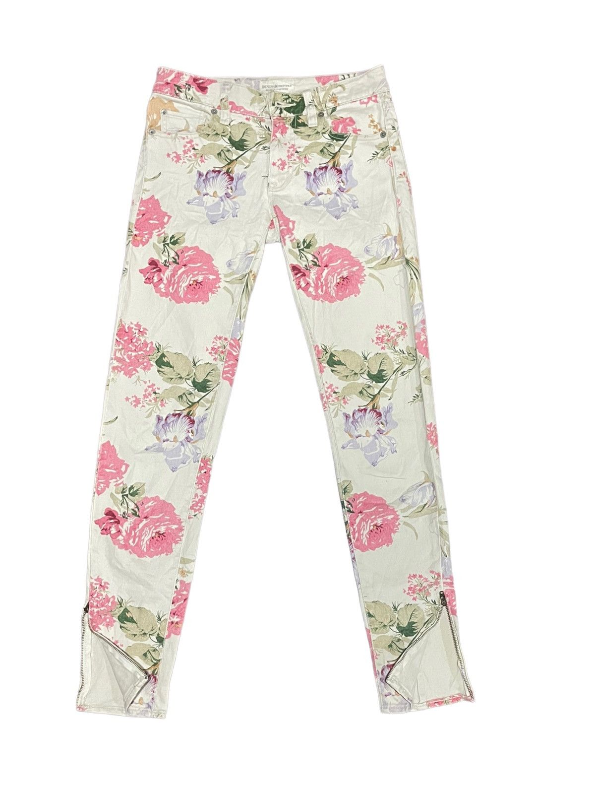 Denim & Supply Ralph Lauren × Polo Ralph Lauren × Ralph Lauren Ralph Lauren Flora Skinny Zipper Leg Biker Jeans Size 30" / US 8 / IT 44 - 3 Thumbnail