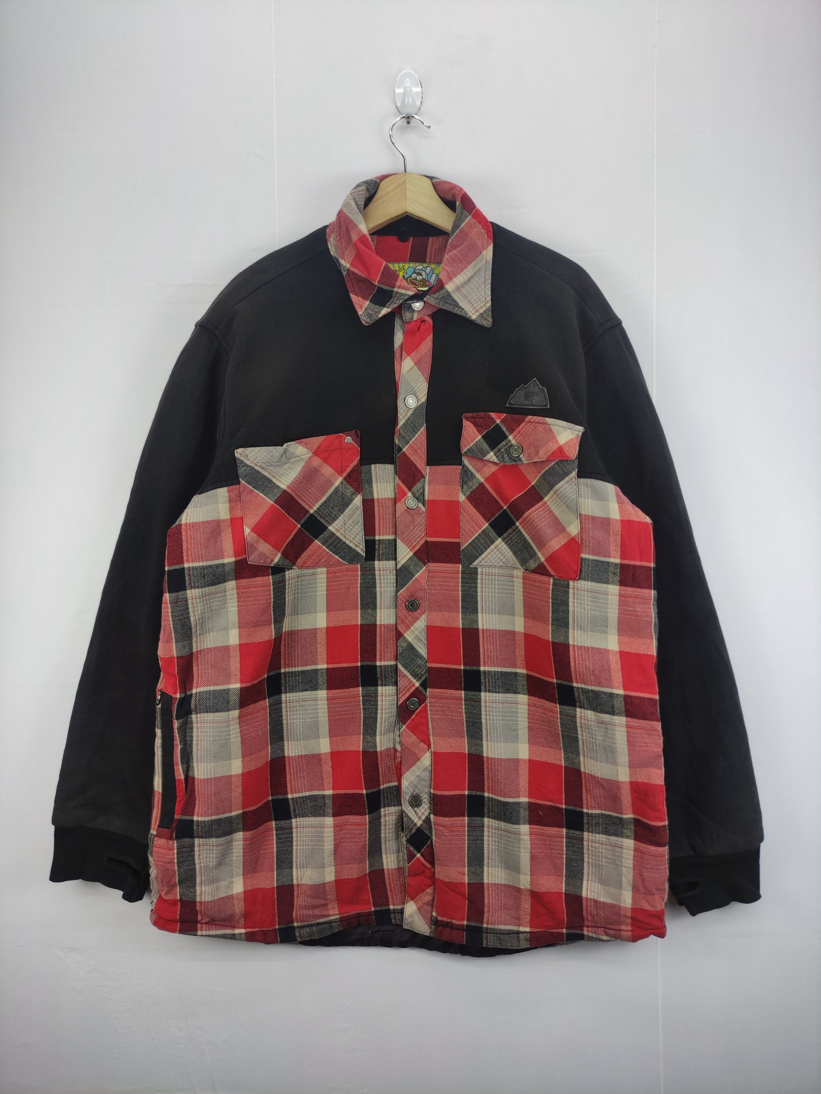 Japanese Brand Vintage Burn Street Jacket Flannel Button Up Size US XL / EU 56 / 4 - 1 Thumbnail