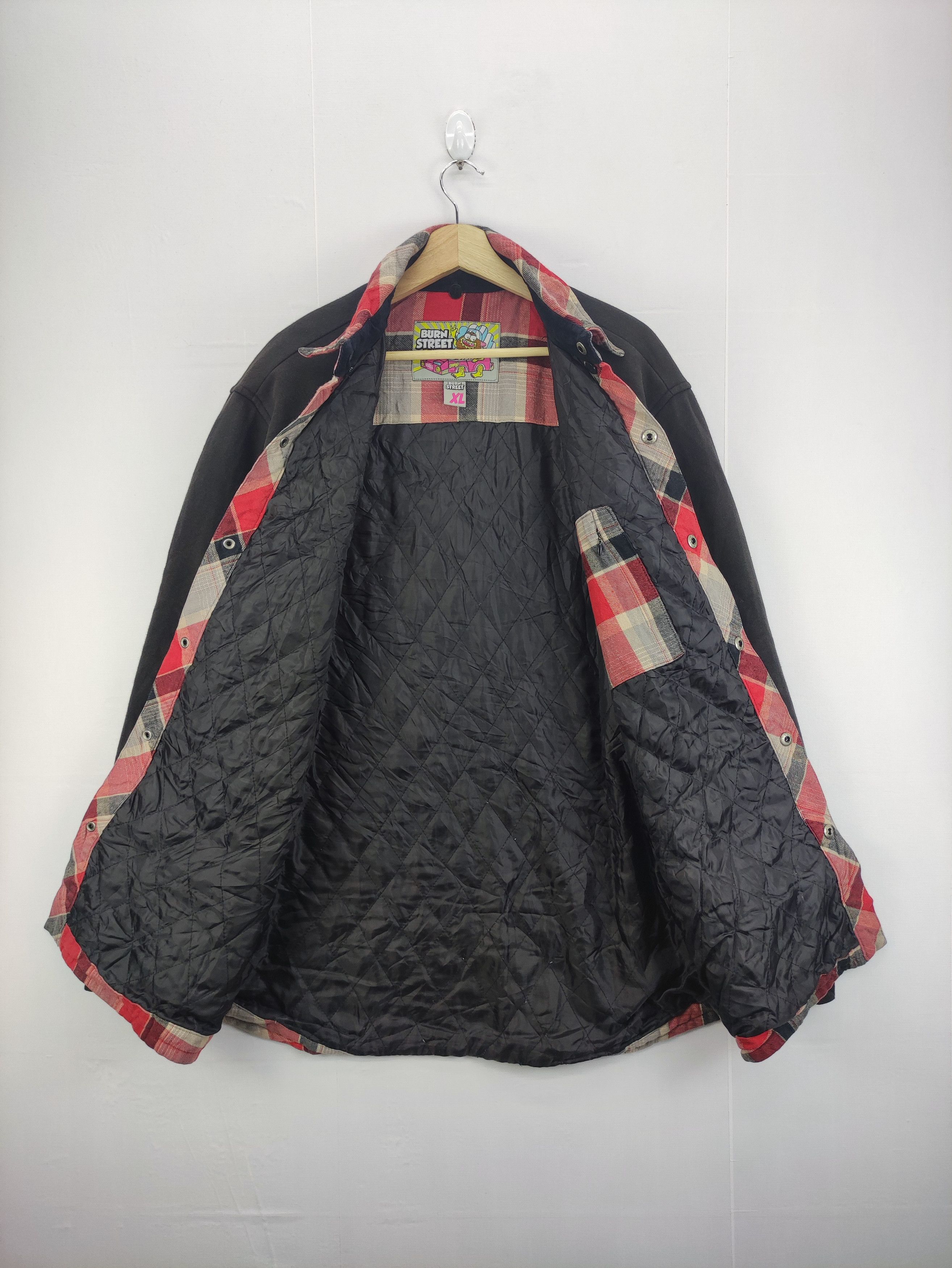 Japanese Brand Vintage Burn Street Jacket Flannel Button Up Size US XL / EU 56 / 4 - 5 Thumbnail