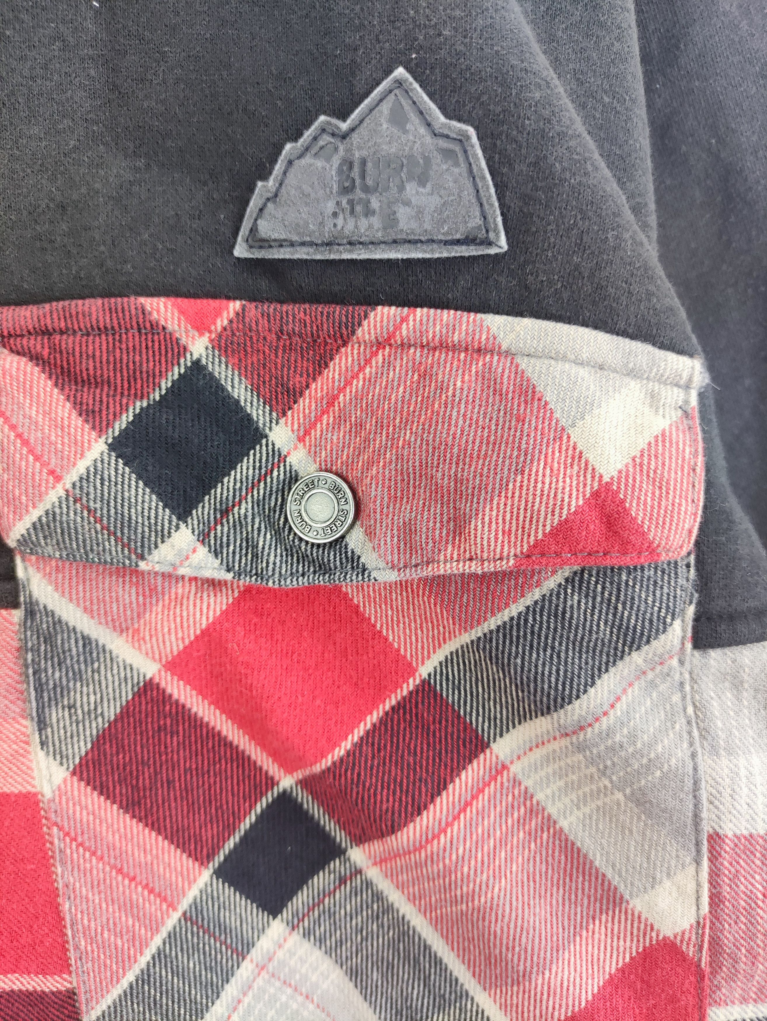Japanese Brand Vintage Burn Street Jacket Flannel Button Up Size US XL / EU 56 / 4 - 3 Thumbnail