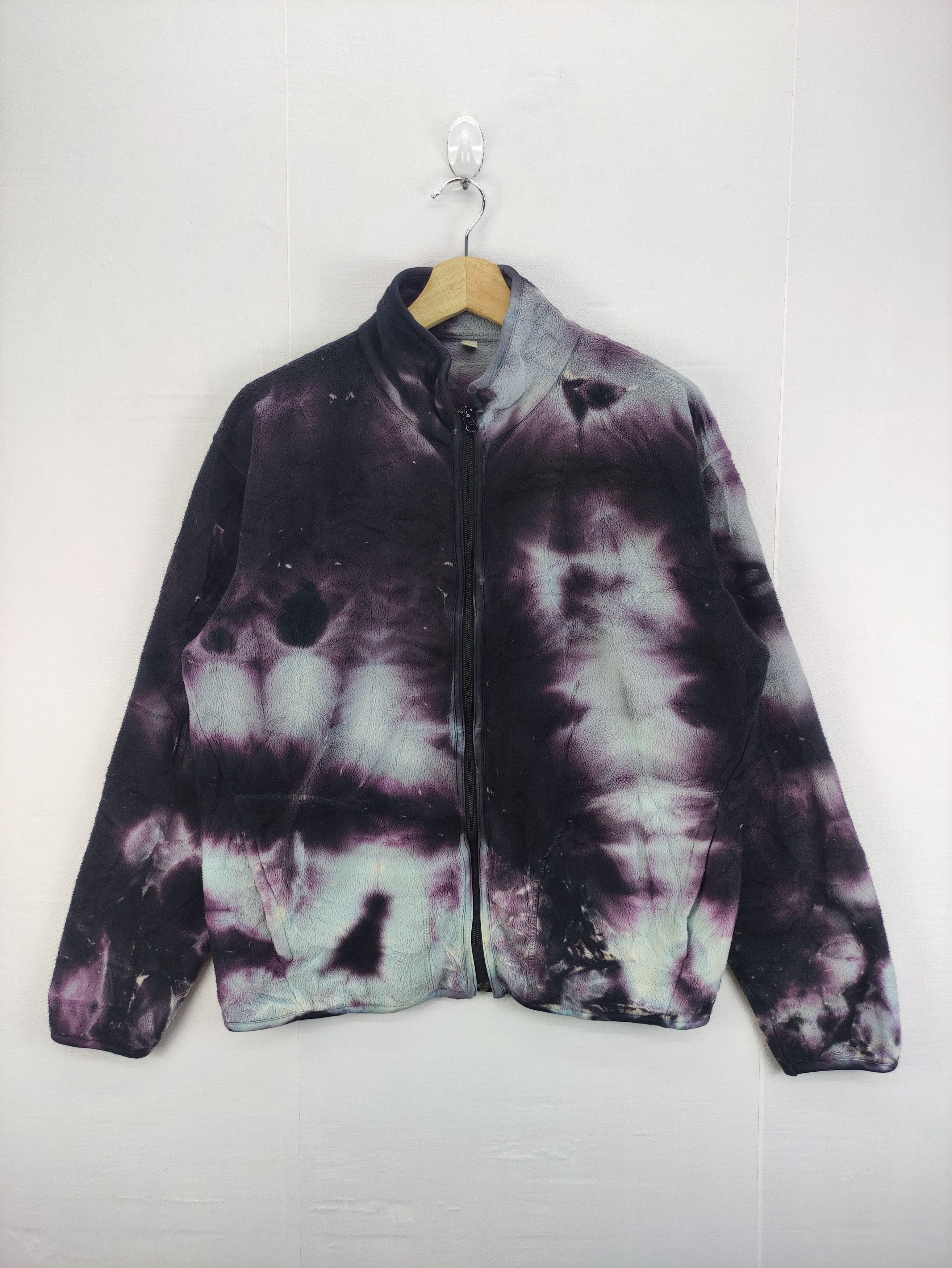 Uniqlo Uniqlo Tie Dye Fleece Sweater Zipper Jacket Size US M / EU 48-50 / 2 - 1 Thumbnail