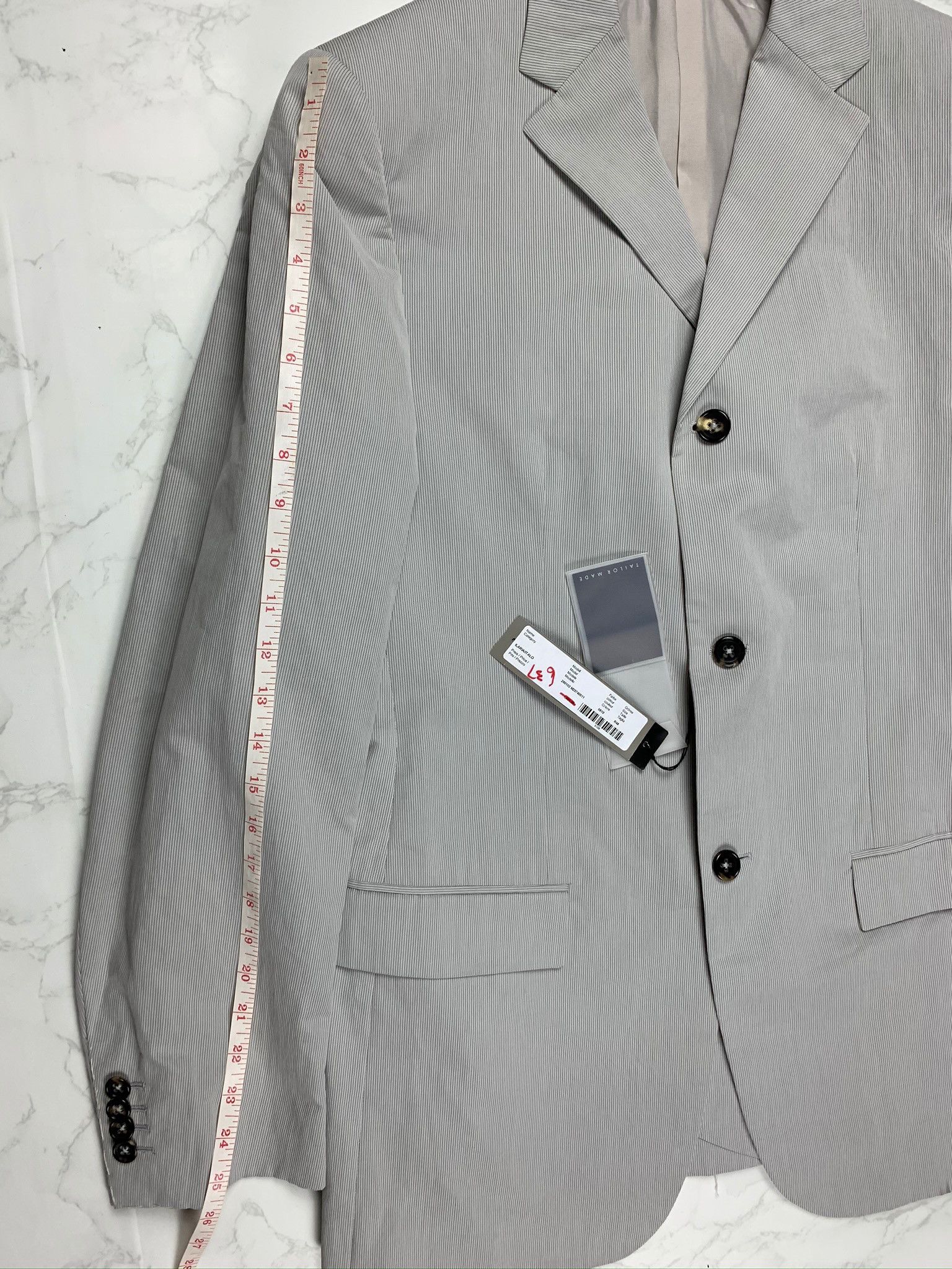 Jil Sander 🔥65% OFF🔥 [SALE] Jil Sander Grey Striped Suit Size 48R - 6 Thumbnail