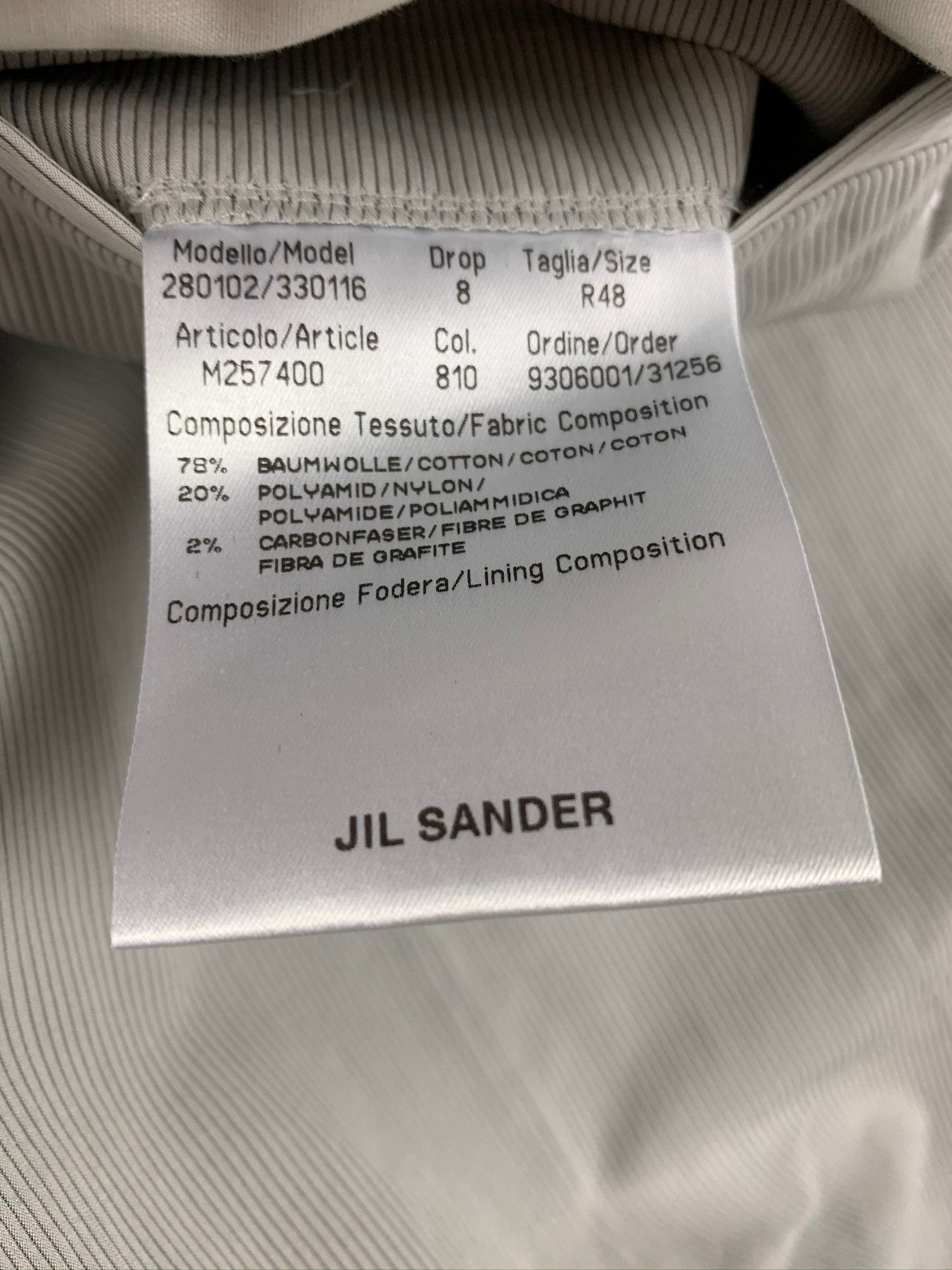 Jil Sander 🔥65% OFF🔥 [SALE] Jil Sander Grey Striped Suit Size 48R - 23 Thumbnail