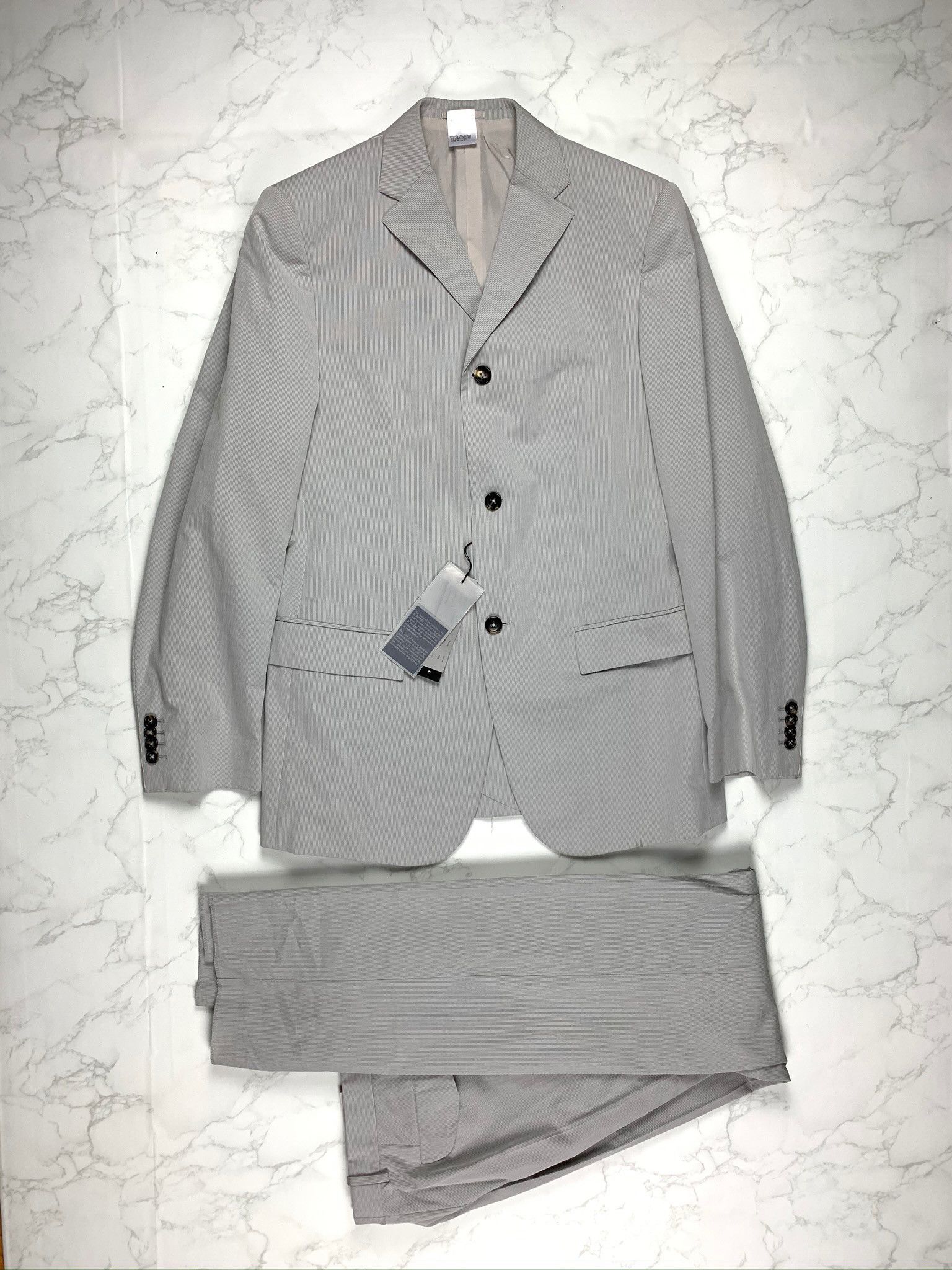 Jil Sander 🔥65% OFF🔥 [SALE] Jil Sander Grey Striped Suit Size 48R - 1 Thumbnail